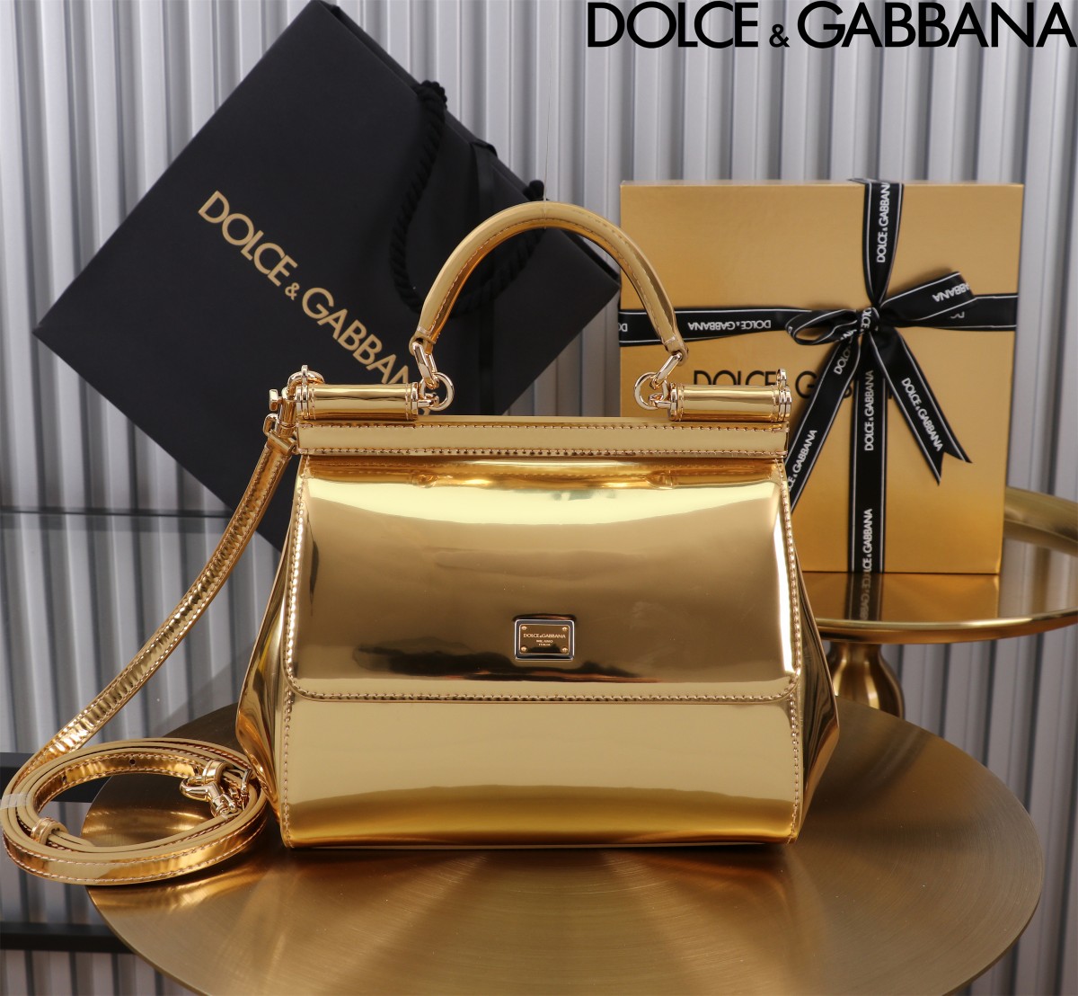 Dolce & Gabbana Medium Sicily handbag in Gold for Women | Dolce&Gabbana