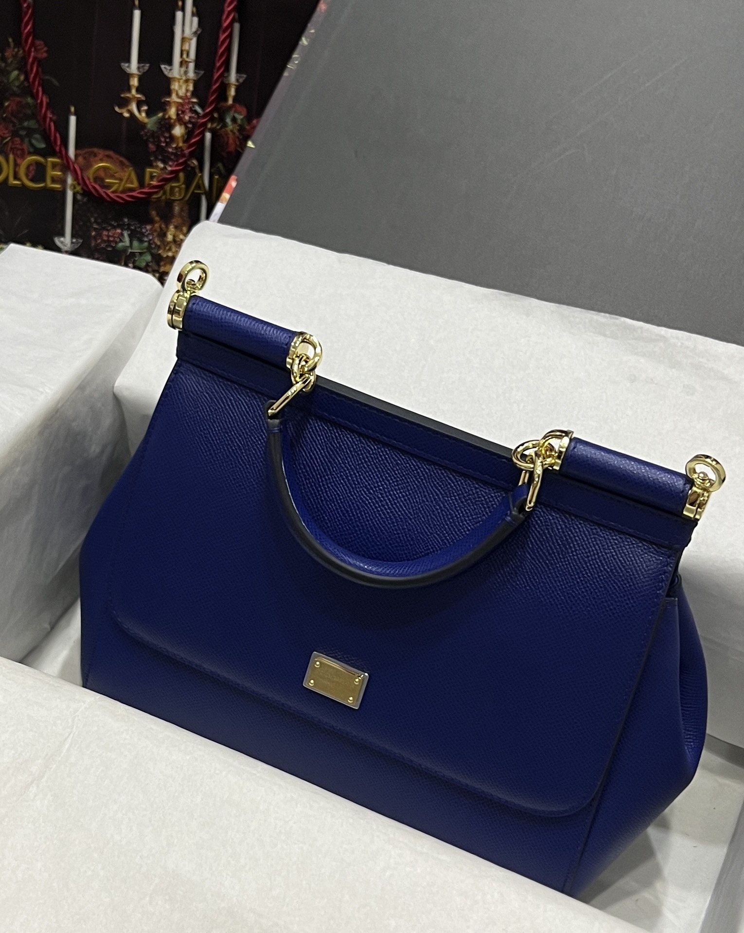 Dolce & Gabbana Medium Sicily Tote Bag | Blue |