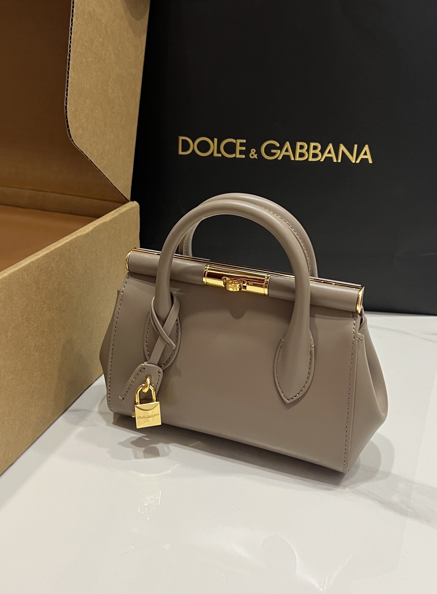 Dolce & Gabbana Mini Marlene Day Bag in Beige for Women | Dolce&Gabbana