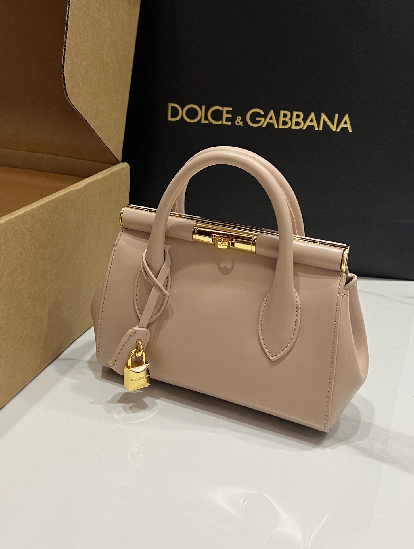 Dolce & Gabbana Mini Marlene Day Bag in Beige pink for Women | Dolce&Gabbana