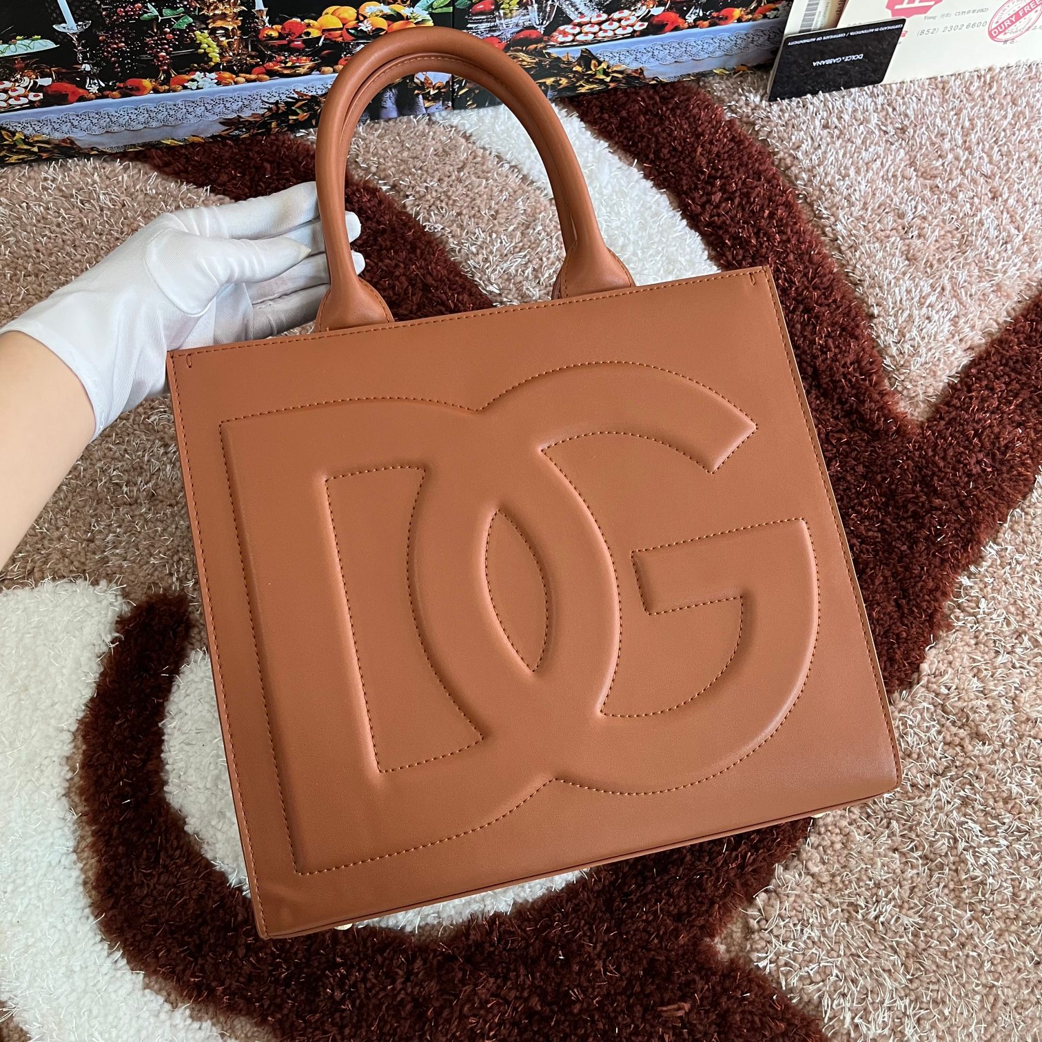 Dolce & Gabbana Nappa Leather DG Girls Shoulder Bag - Women's Bags brown| Dolce&Gabbana