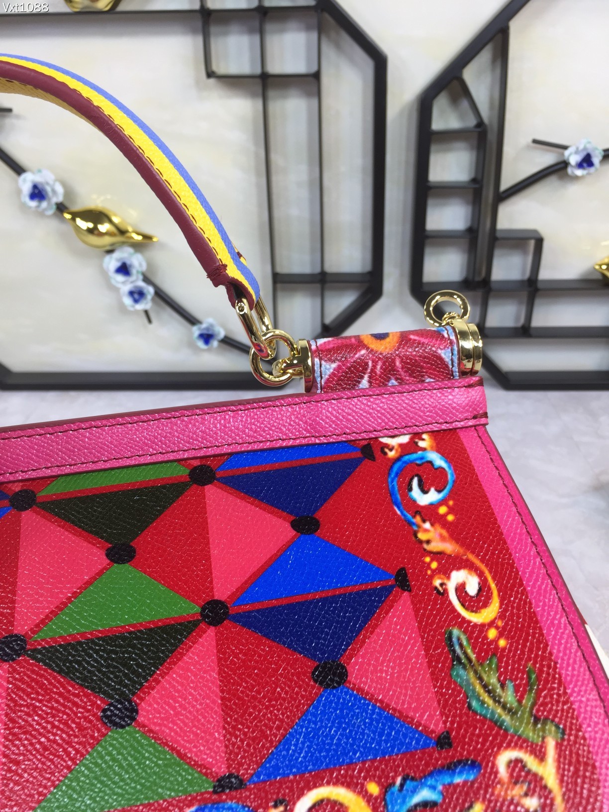 Dolce & Gabbana Red, Blue, Pink & White Handbag