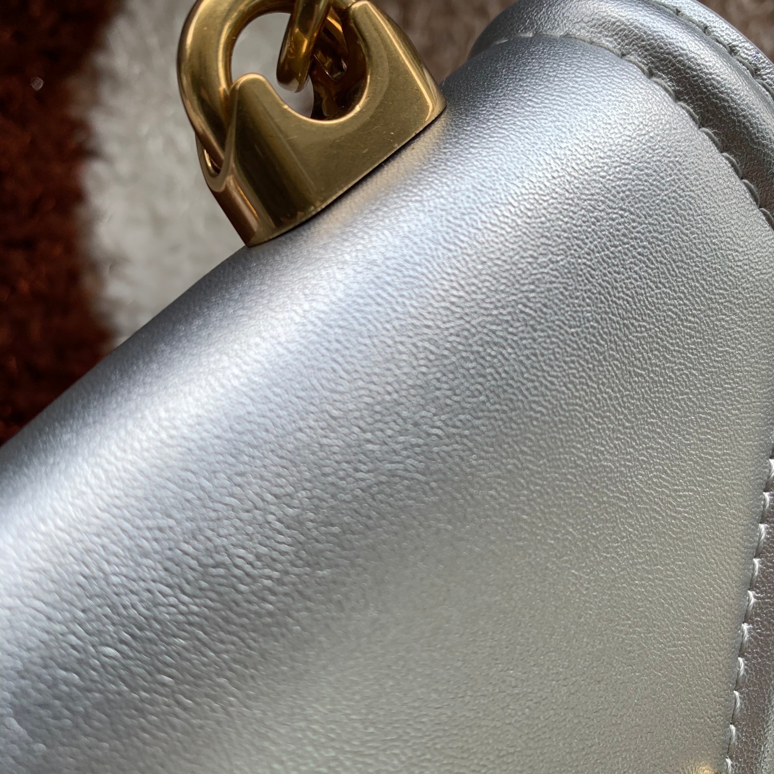 Dolce & Gabbana Small Devotion bag in mordore nappa leather in Silver for