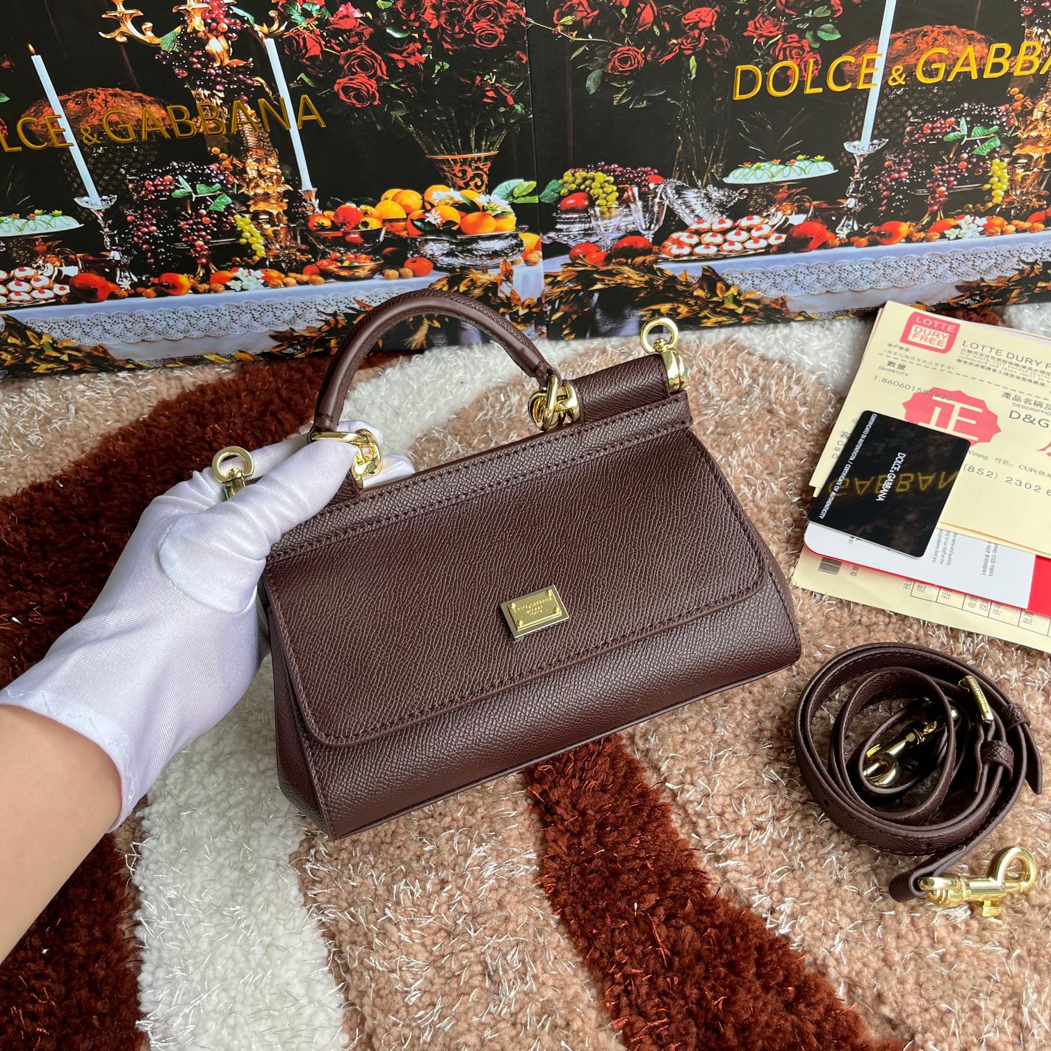 Dolce & Gabbana Small Sicily handbag in Bordeaux for Women