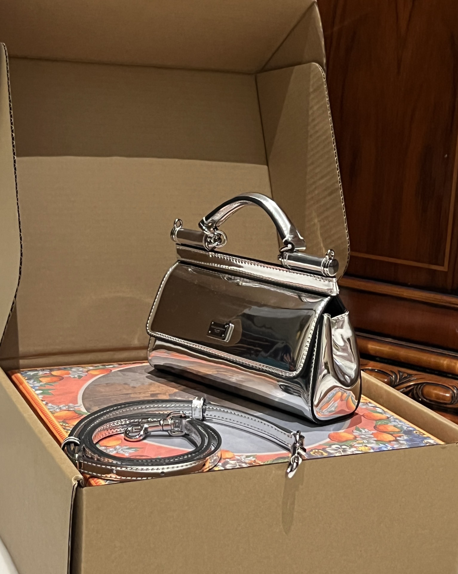 Dolce & Gabbana Small Sicily handbag in Silver for Women | Dolce&Gabbana®