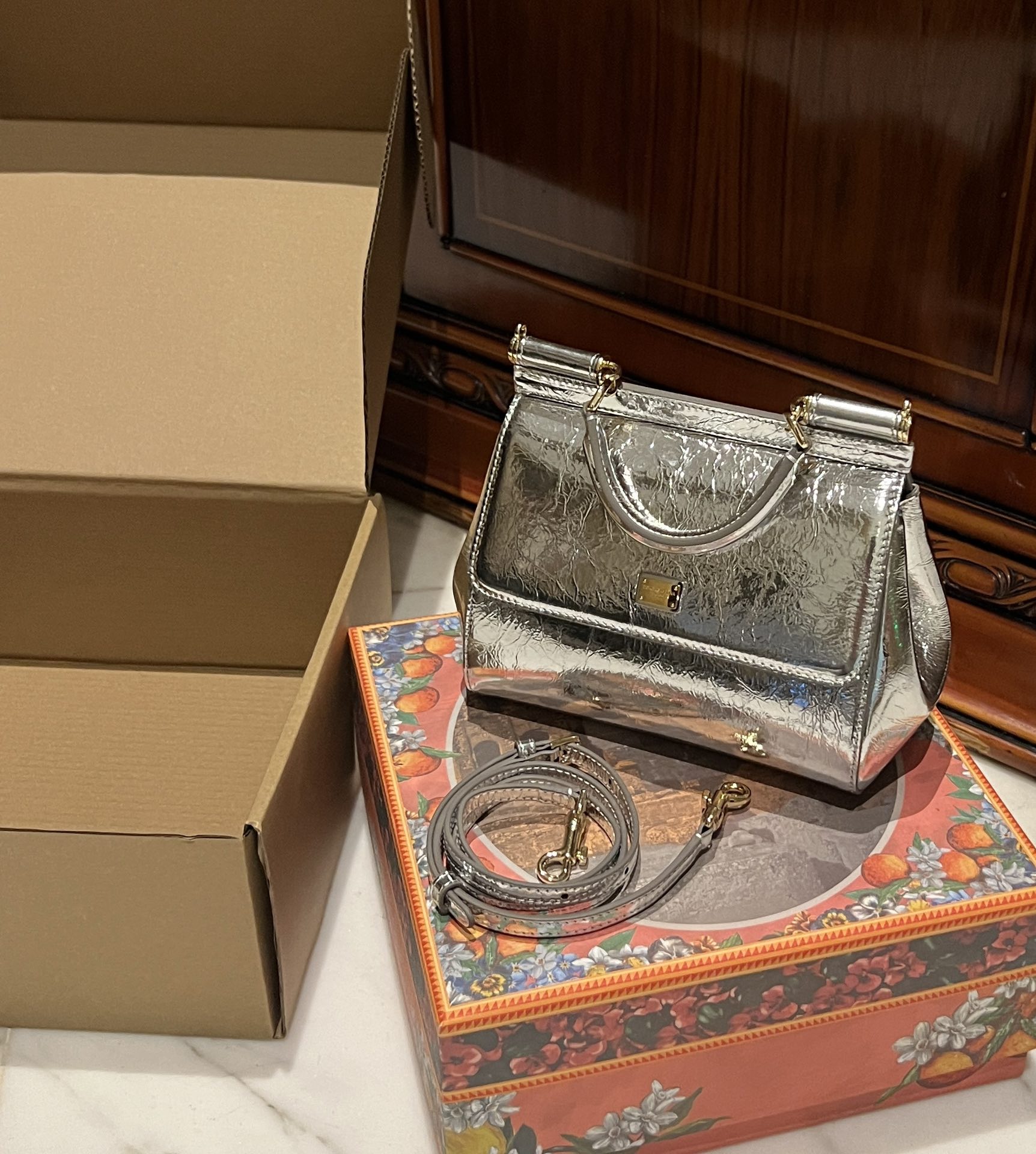 Dolce & Gabbana Small Sicily handbag in Silver for Women | Dolce&Gabbana