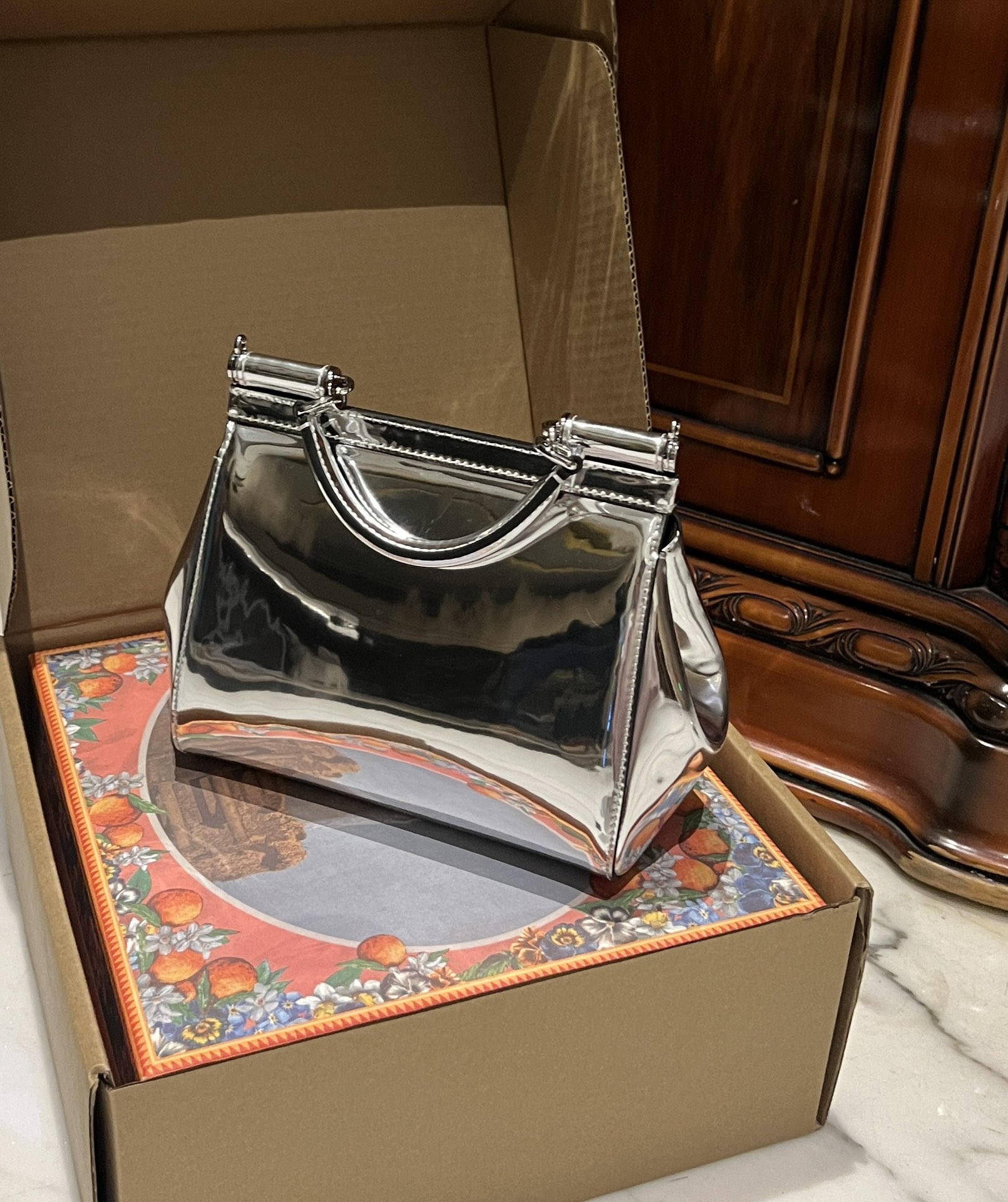 Dolce & Gabbana Small Sicily handbag in Silver for Women | Dolce&Gabbana