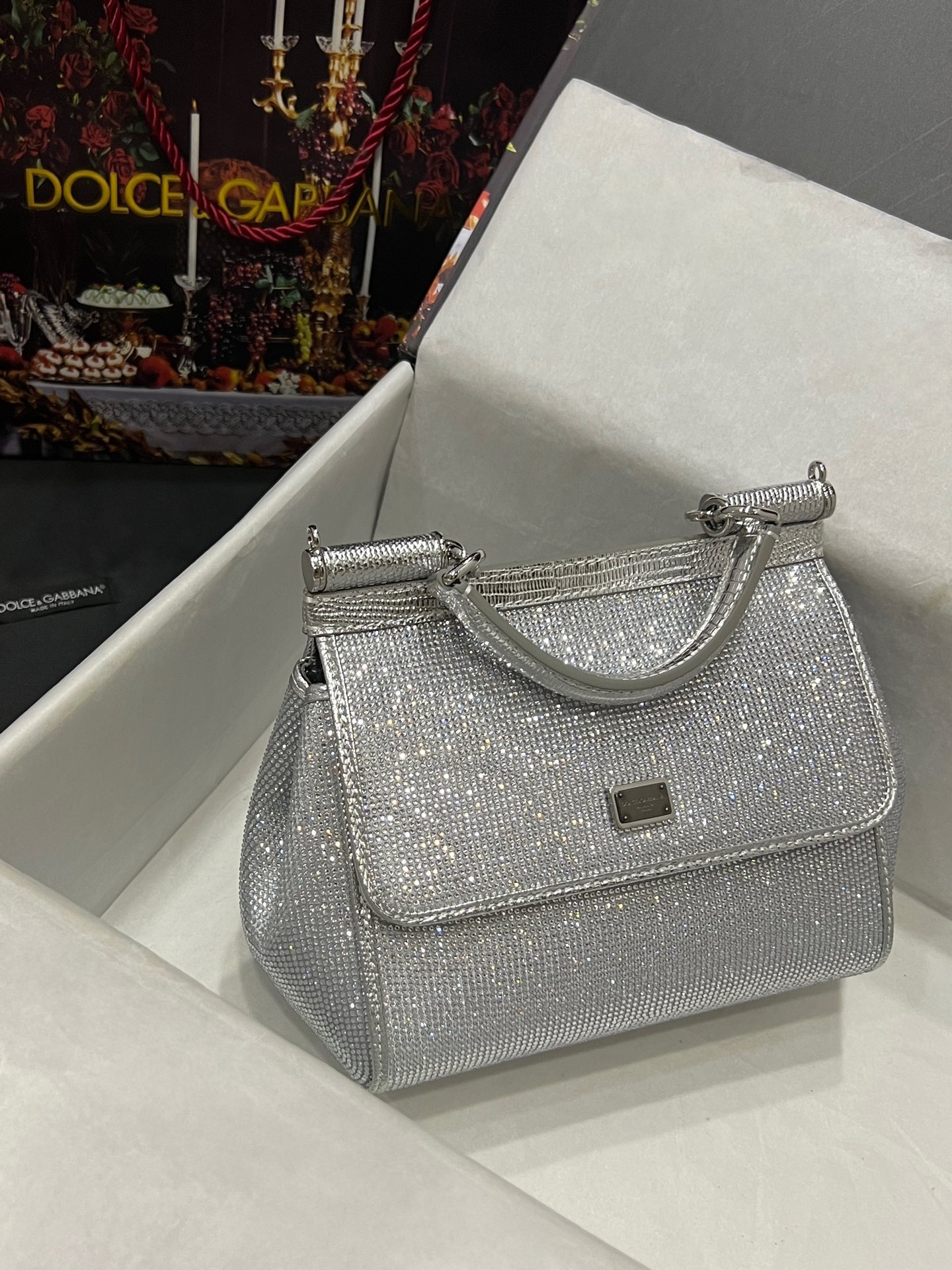 Dolce & Gabbana Small Sicily handbag in Silver for Women | Dolce&Gabbana