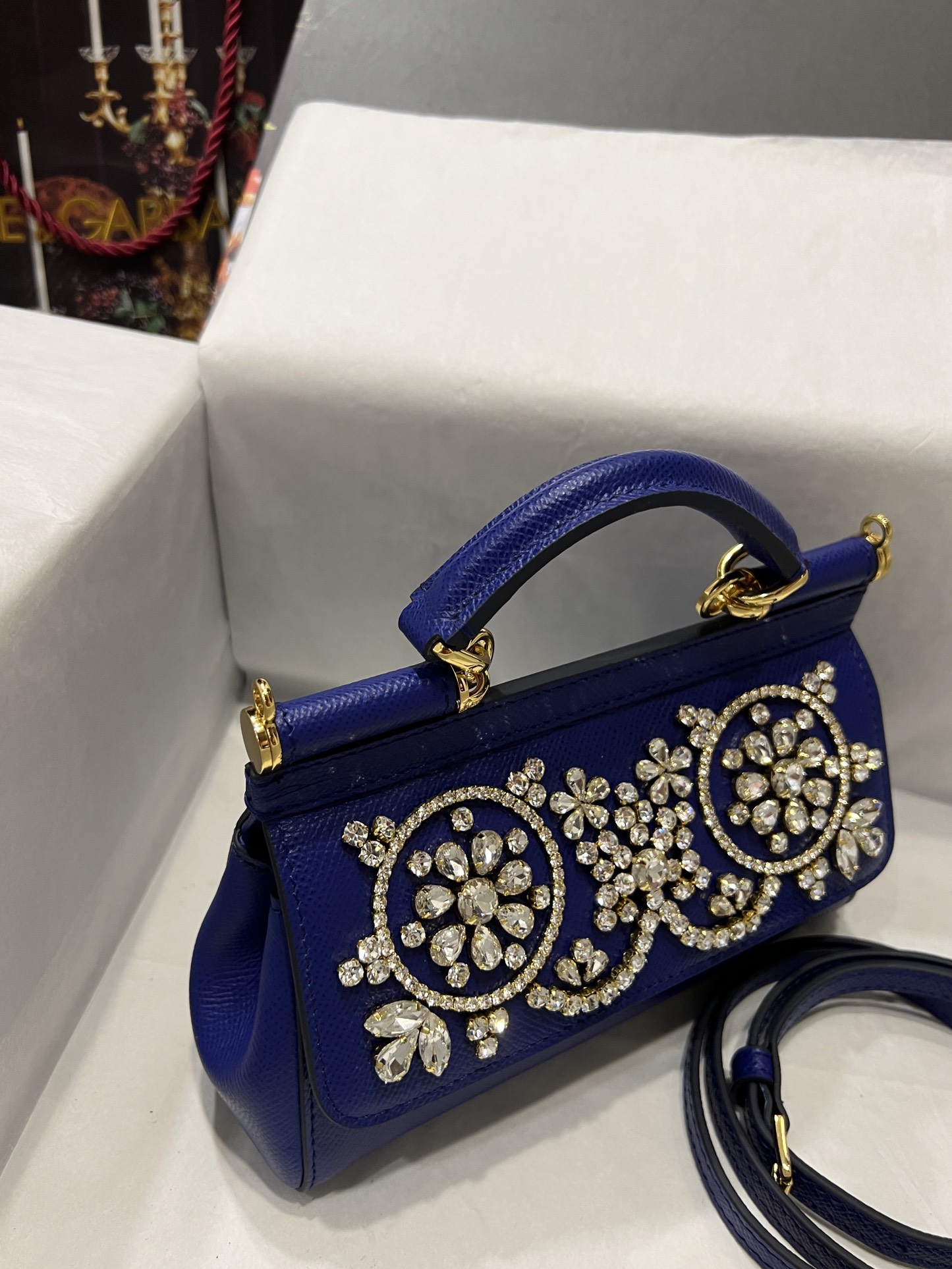 Dolce & Gabbana Small Sicily handbag with Majolica embroidery in