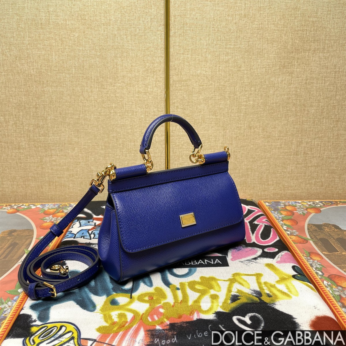 Dolce & Gabbana Small Sicily Tote Bag | Blue