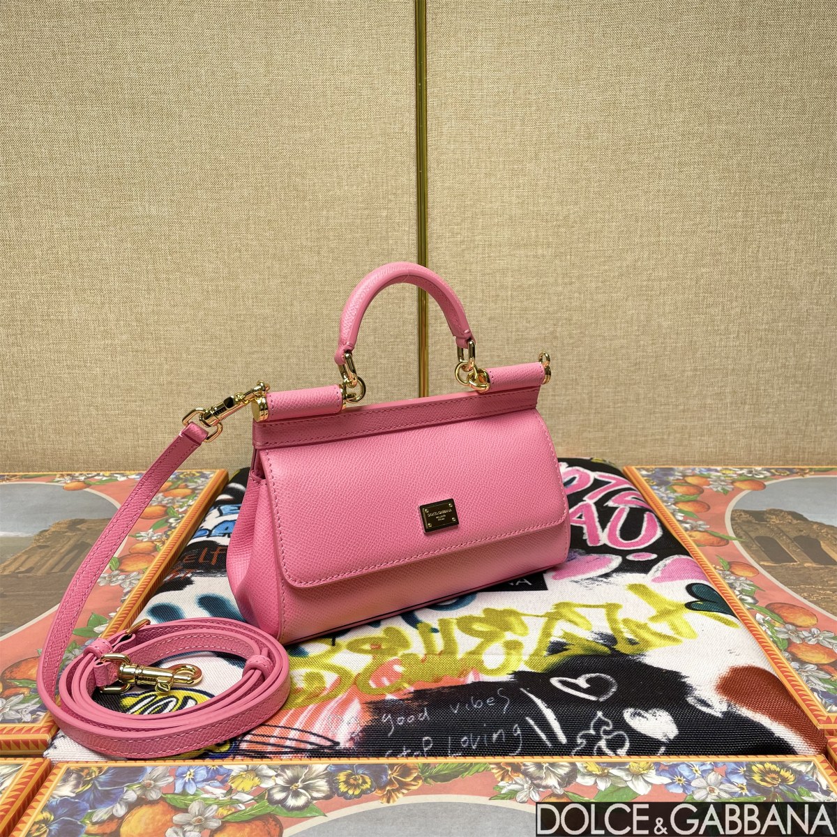 Dolce & Gabbana Small Sicily Tote Bag | Pink