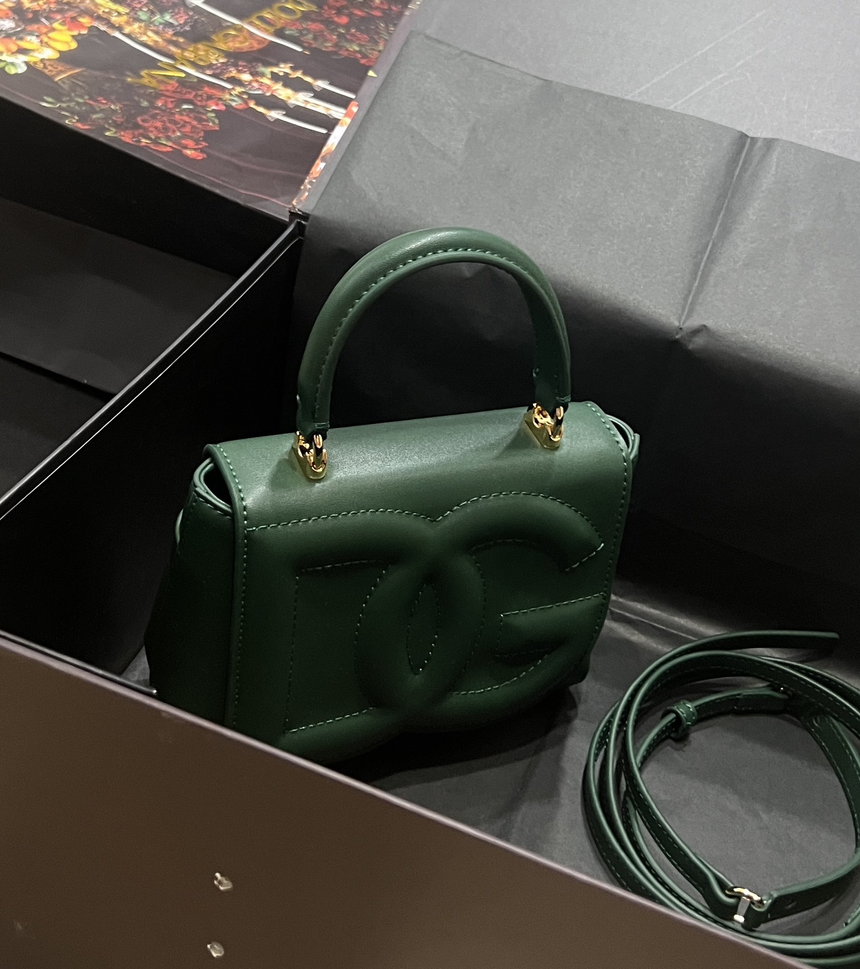 Dolce & Gabbana Women's DG Log Top-handle Bag green