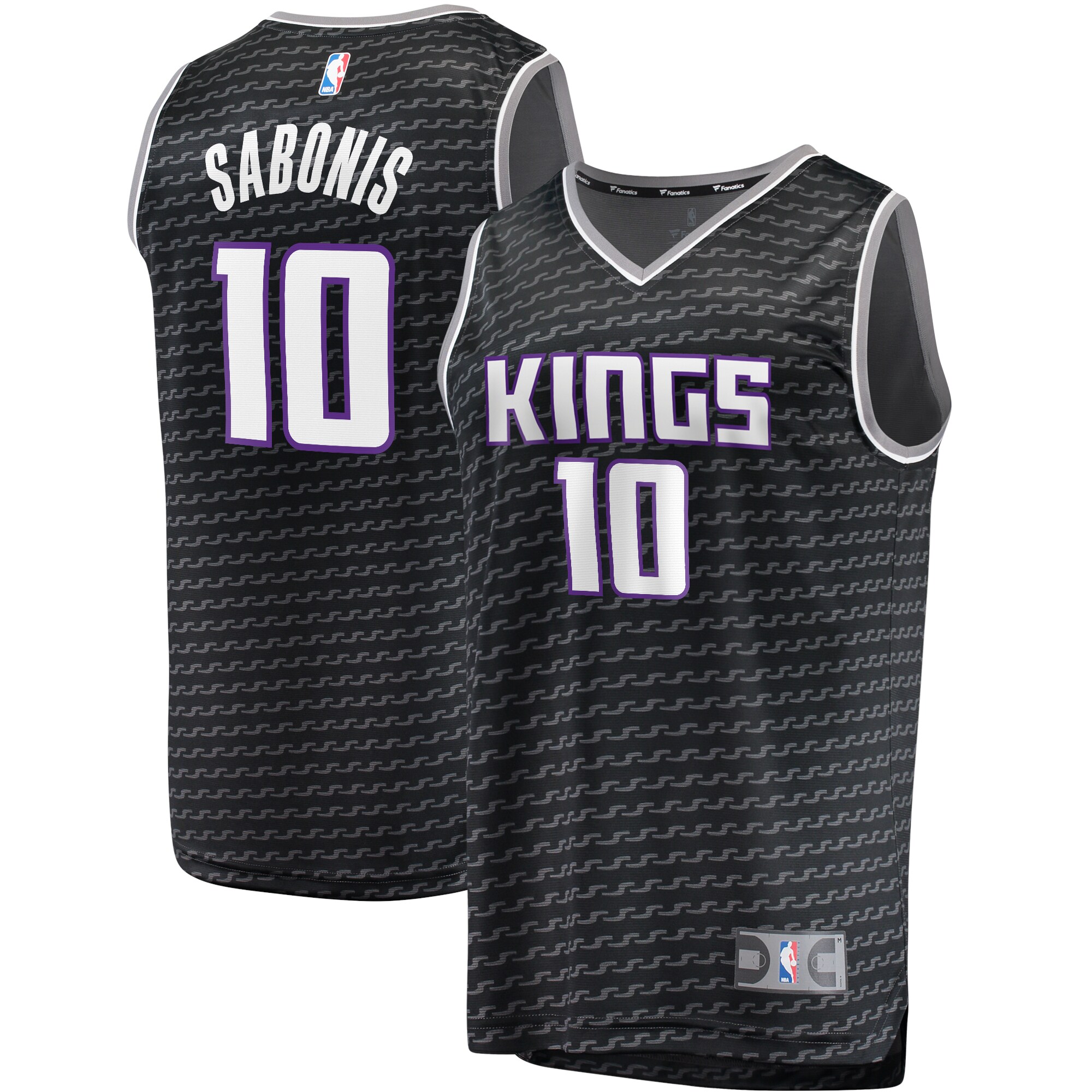 Fanatics Sabonis Black Statement Jersey - Amazing Kings #10 Replica