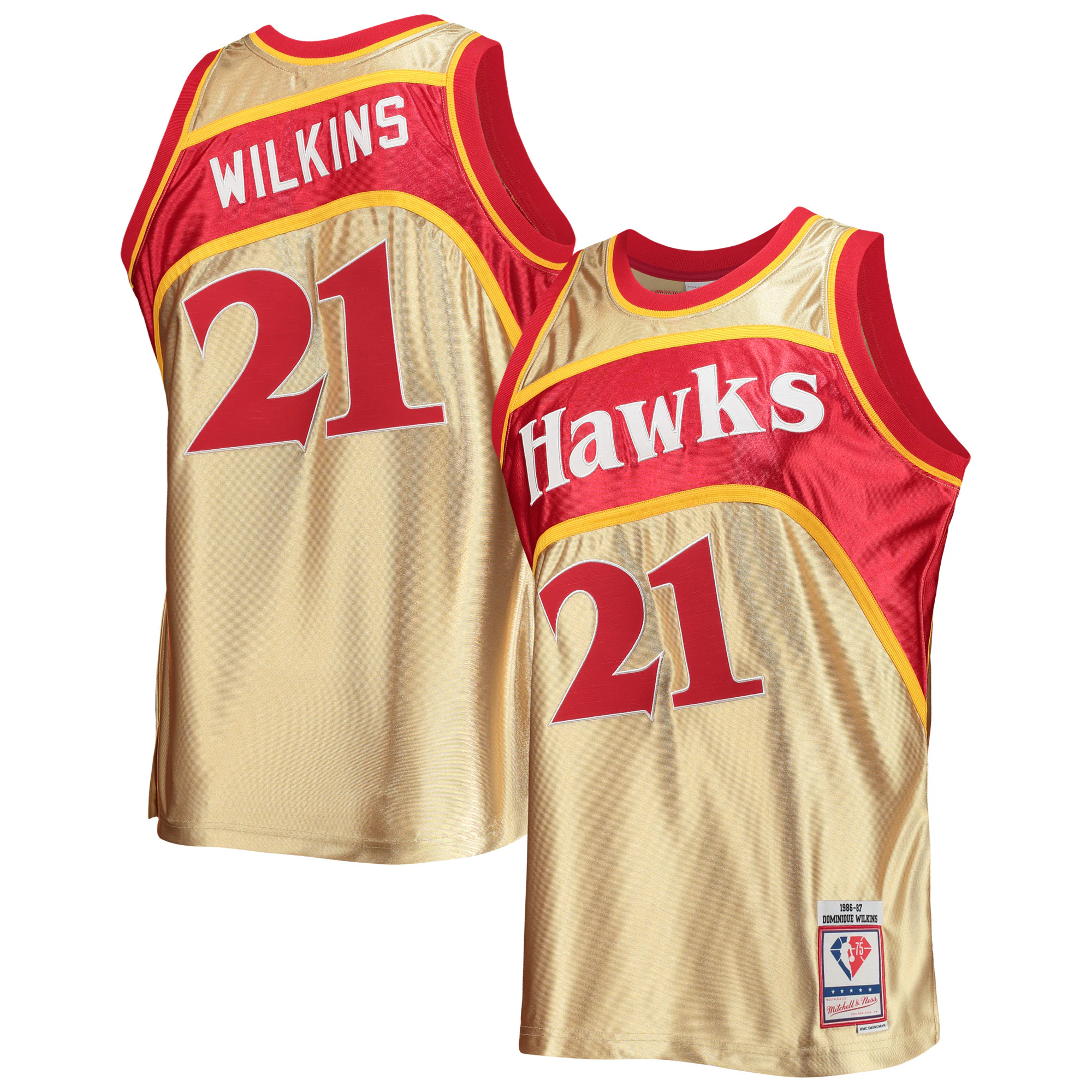Ultimate Dominique Wilkins Gold Jersey - Mitchell & Ness 75th Anniversary