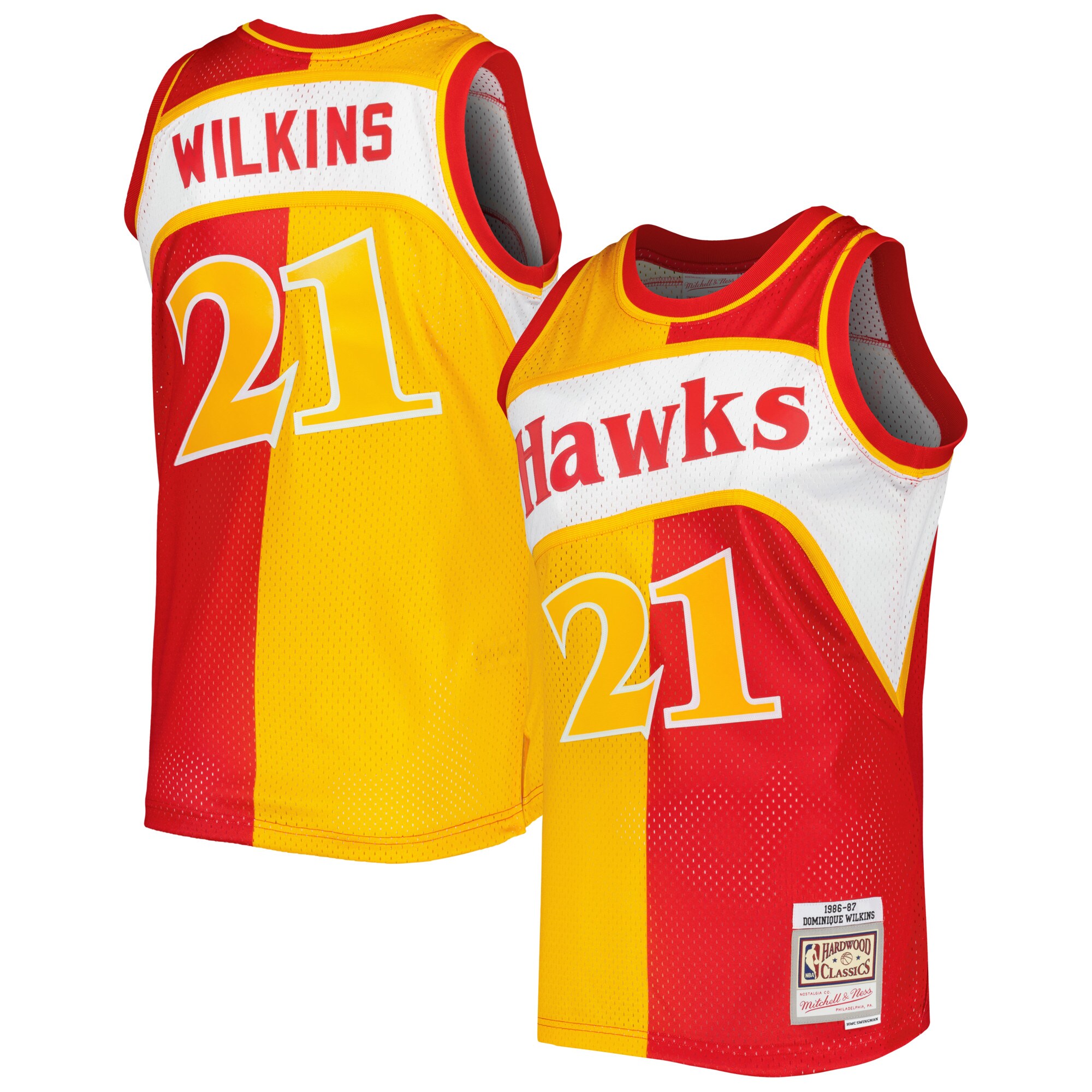 Amazing Dominique Wilkins Atlanta Hawks 1986/87 Split Swingman Jersey