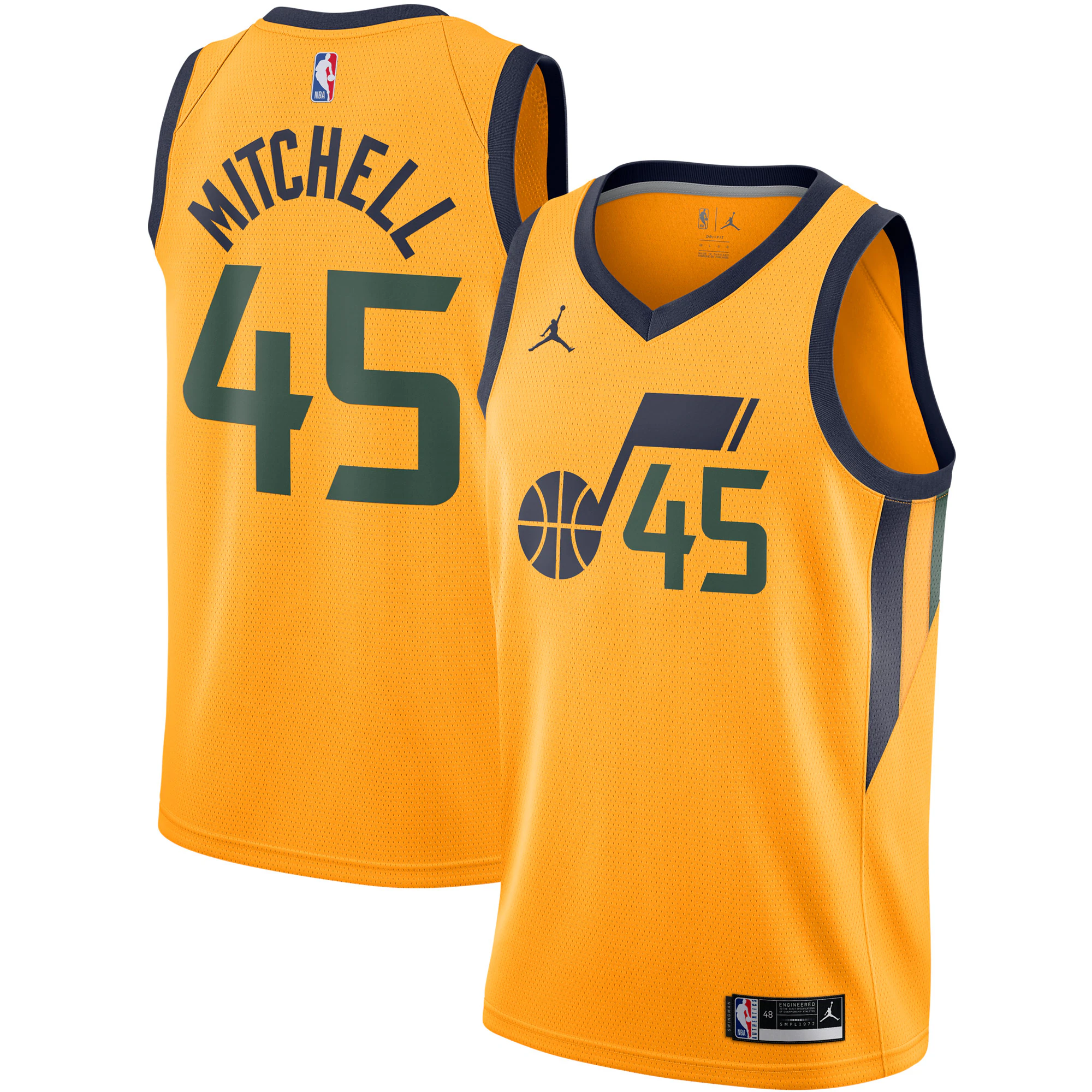 Donovan Mitchell Gold Statement Jersey - Premium 2020/21 Fan Gear