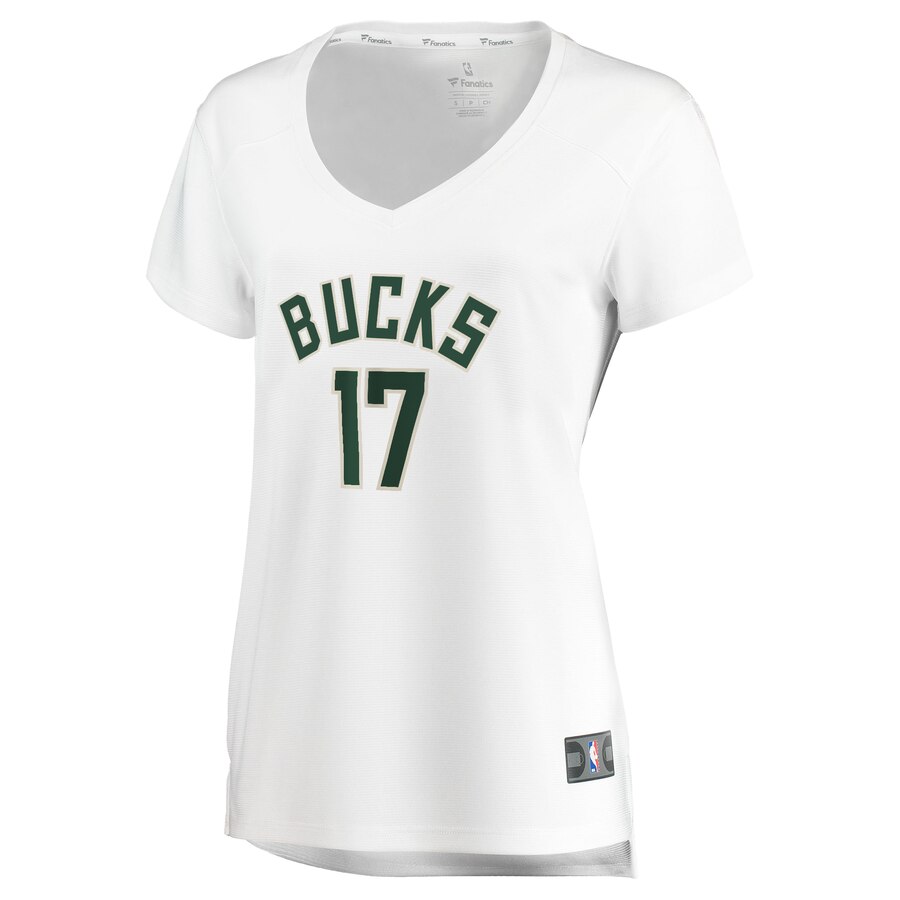 Outstanding Fanatics Dragan Bender Bucks Women's #17 Jersey White
