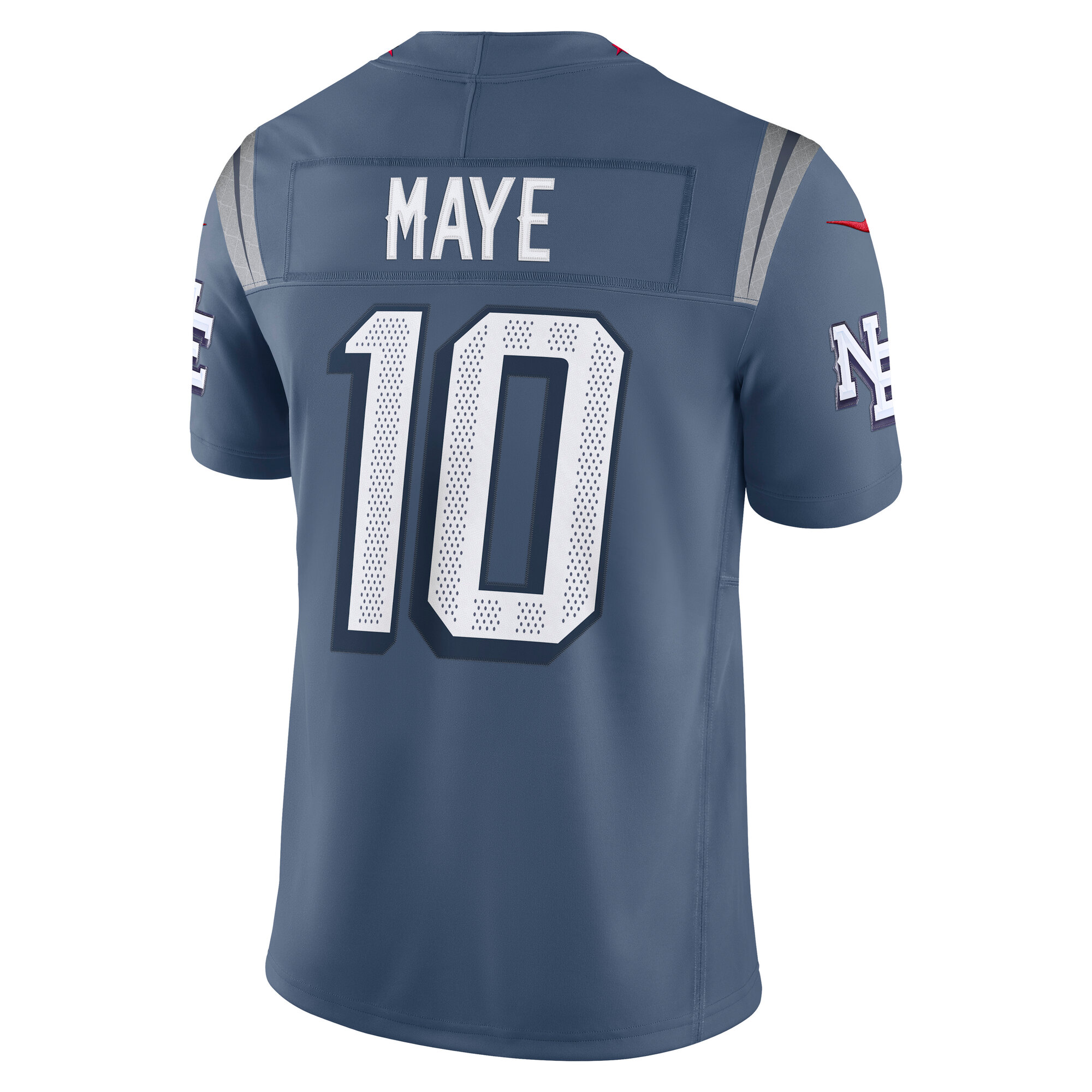 Drake Maye New England Patriots Nike 2025 Rivalries Collection Limited Jersey – Storm Blue