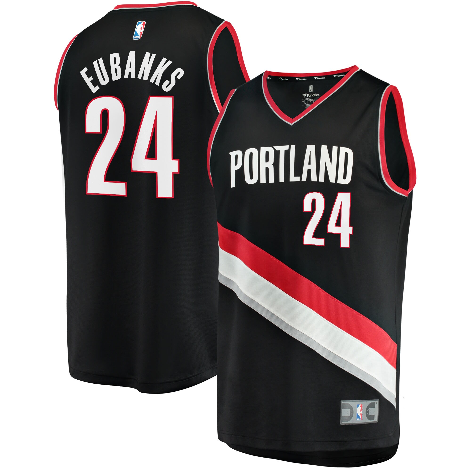 Drew Eubanks Blazers Jersey Icon #24 - Amazing Fanatics Replica Gear