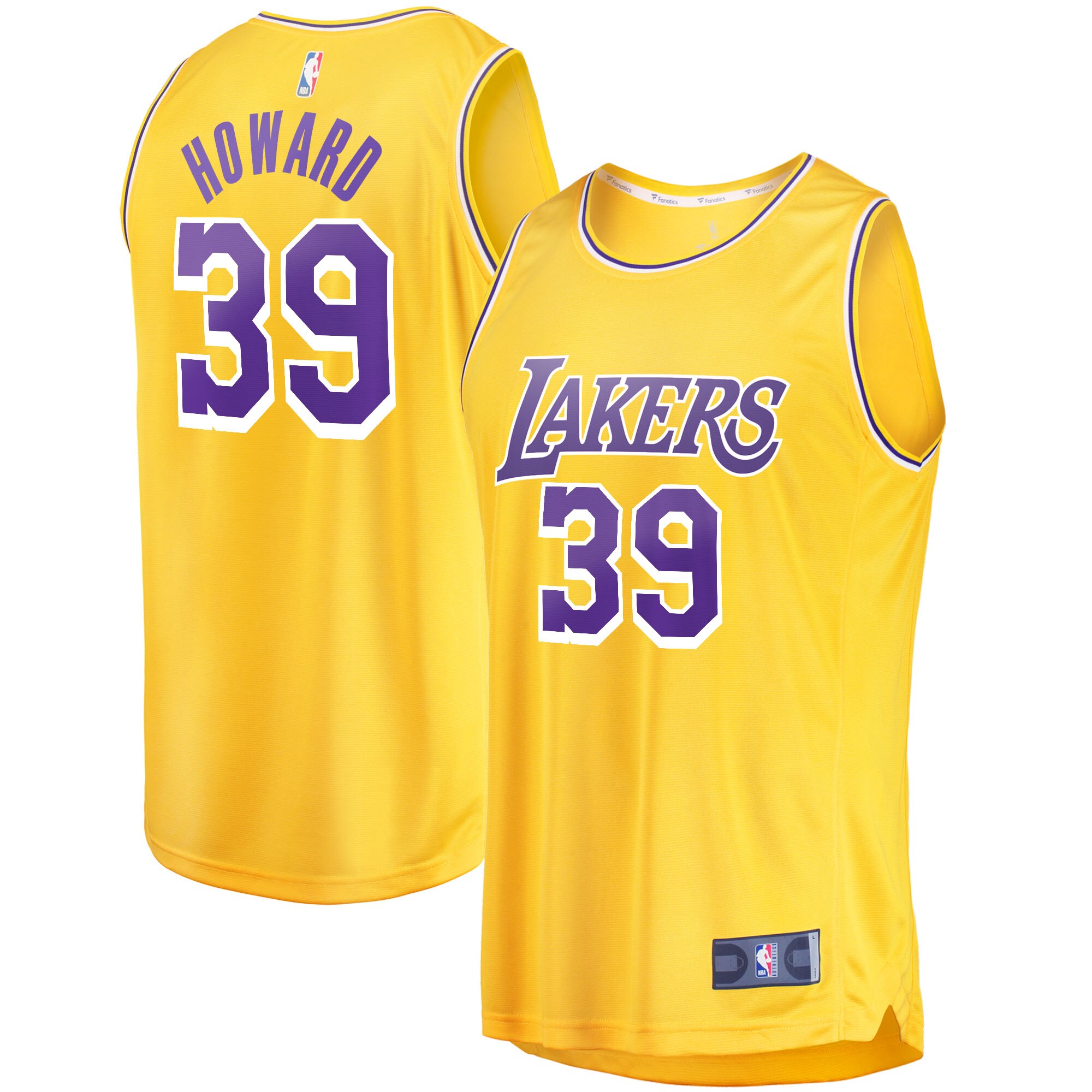 Dwight Howard Lakers Gold Jersey - Ultimate 2021/22 Fanatics Replica