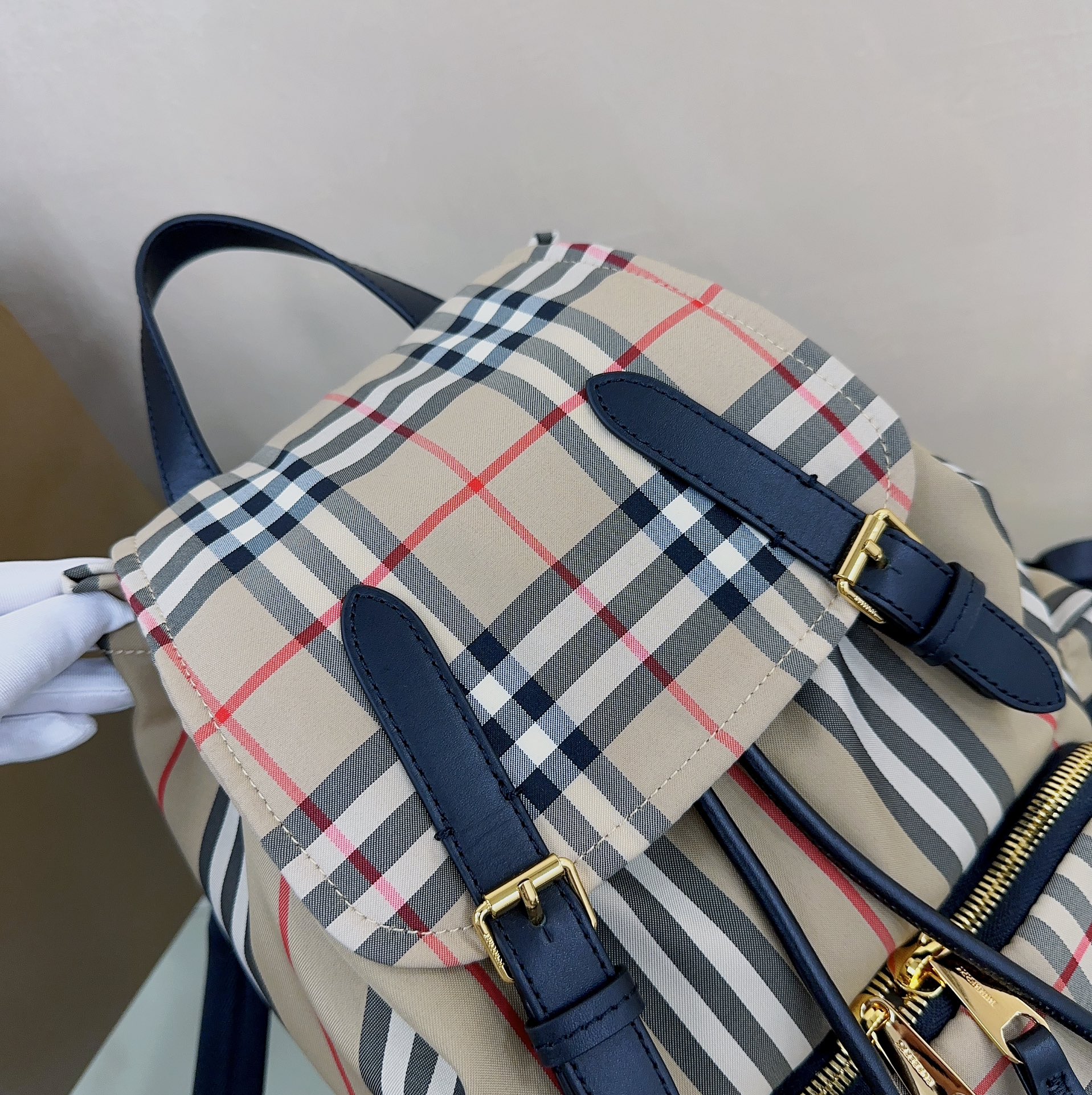 eBay Burberry Vintage Rainbow Check Small Rucksack