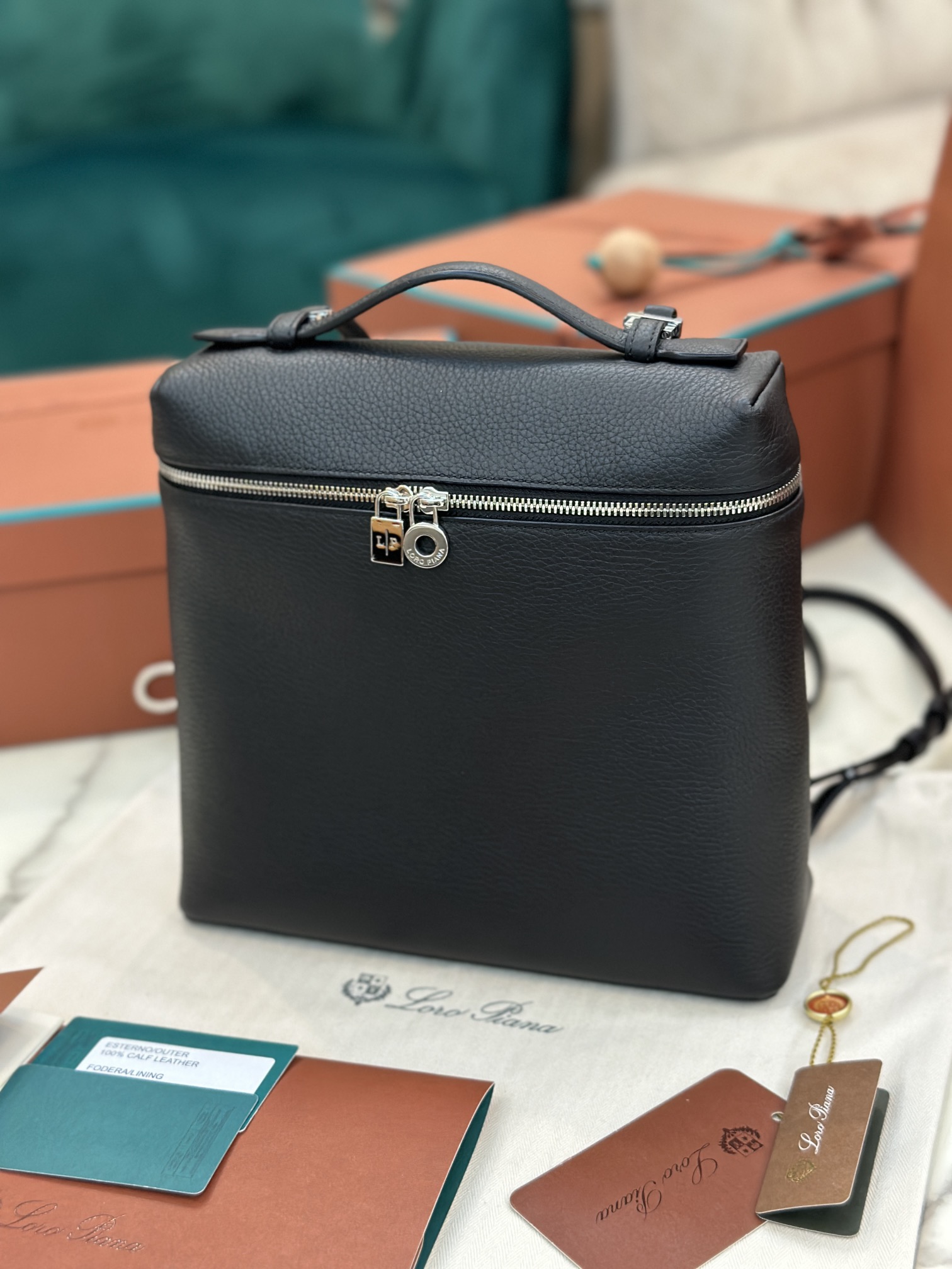 eBay Loro Piana Extra Pocket Backpack bag black