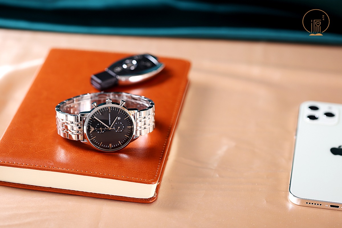 Alternative view of Armani Black Dial Chronograph - Emporio Armani Black Dial Stainless