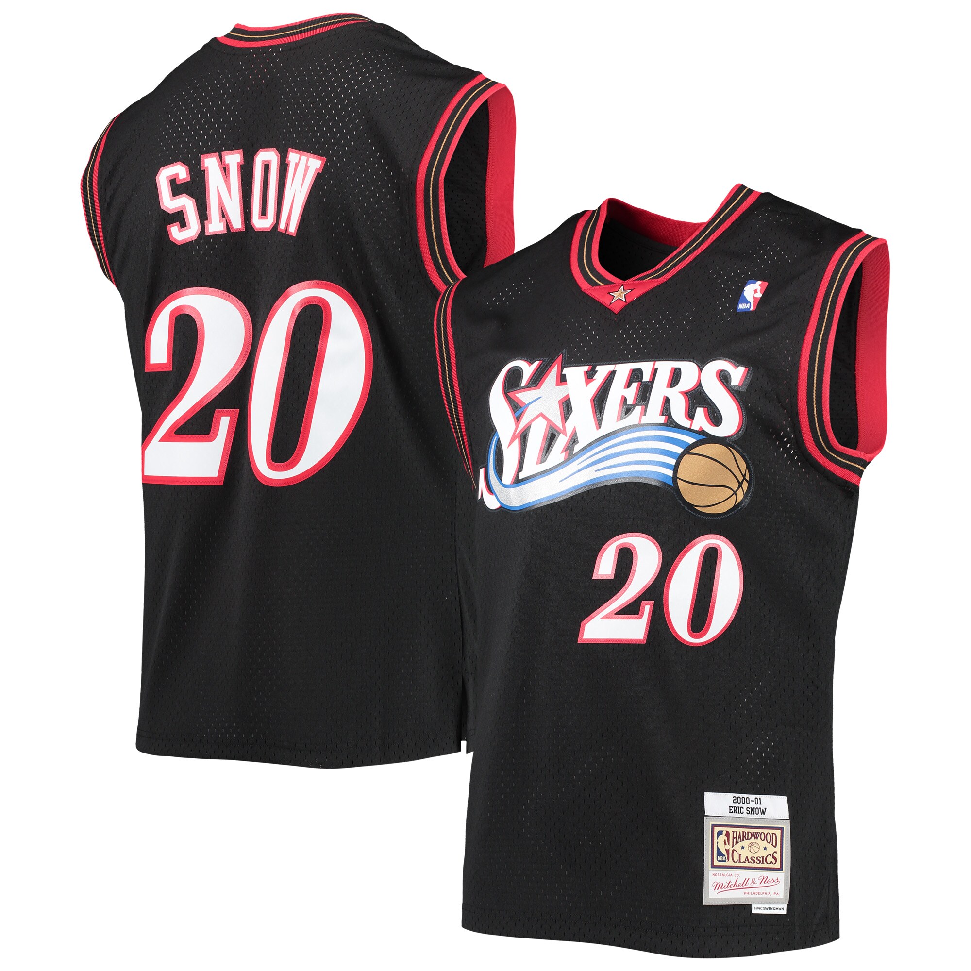 Mitchell Ness Eric Snow 76ers Jersey - Premium 2000/01 Hardwood Classics Swingman