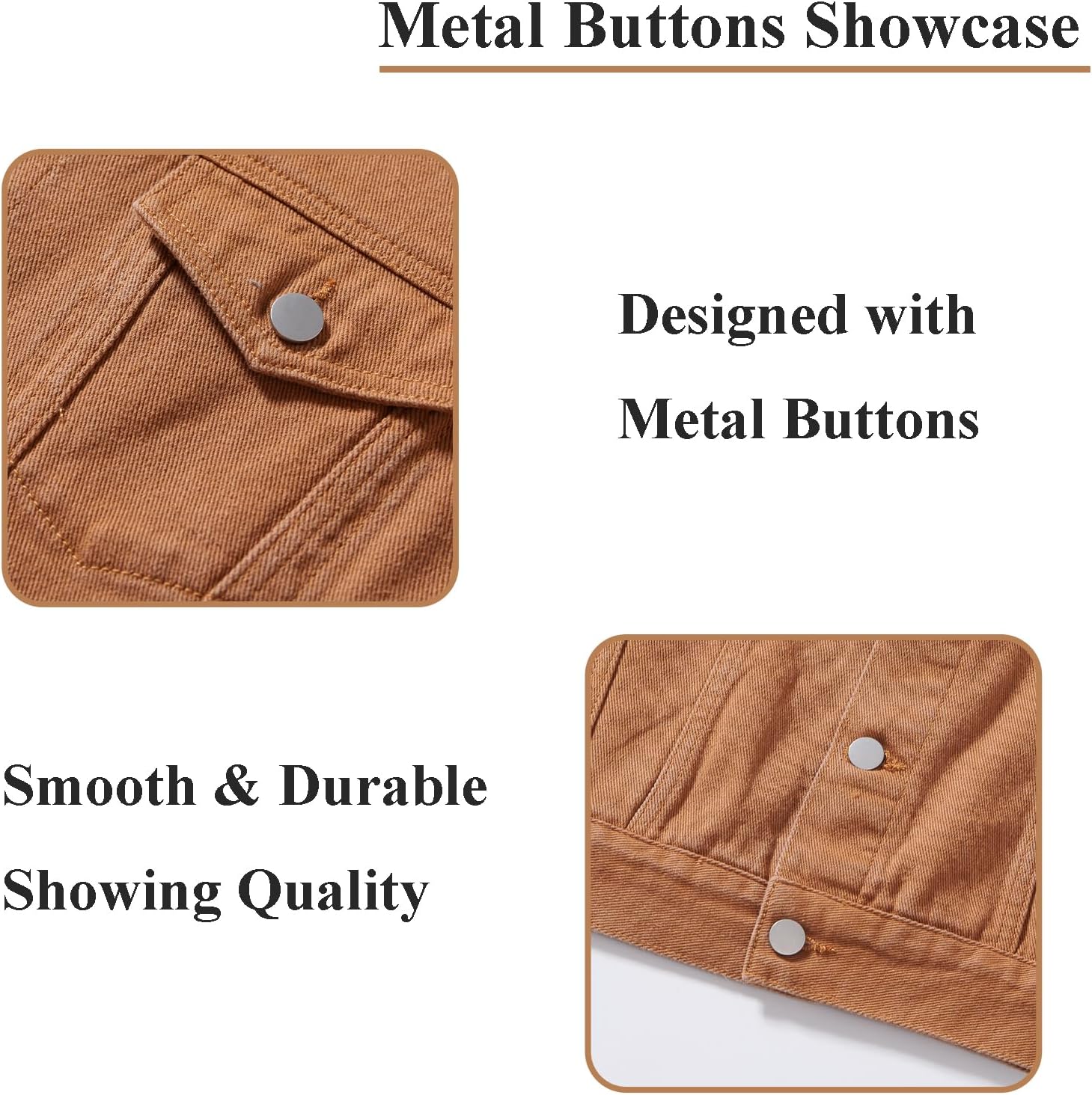 ESDVQ Men’s Denim Jacket Vintage-Inspired Jean Jacket with Multiple Pockets – Cotton Blend, Machine Washable