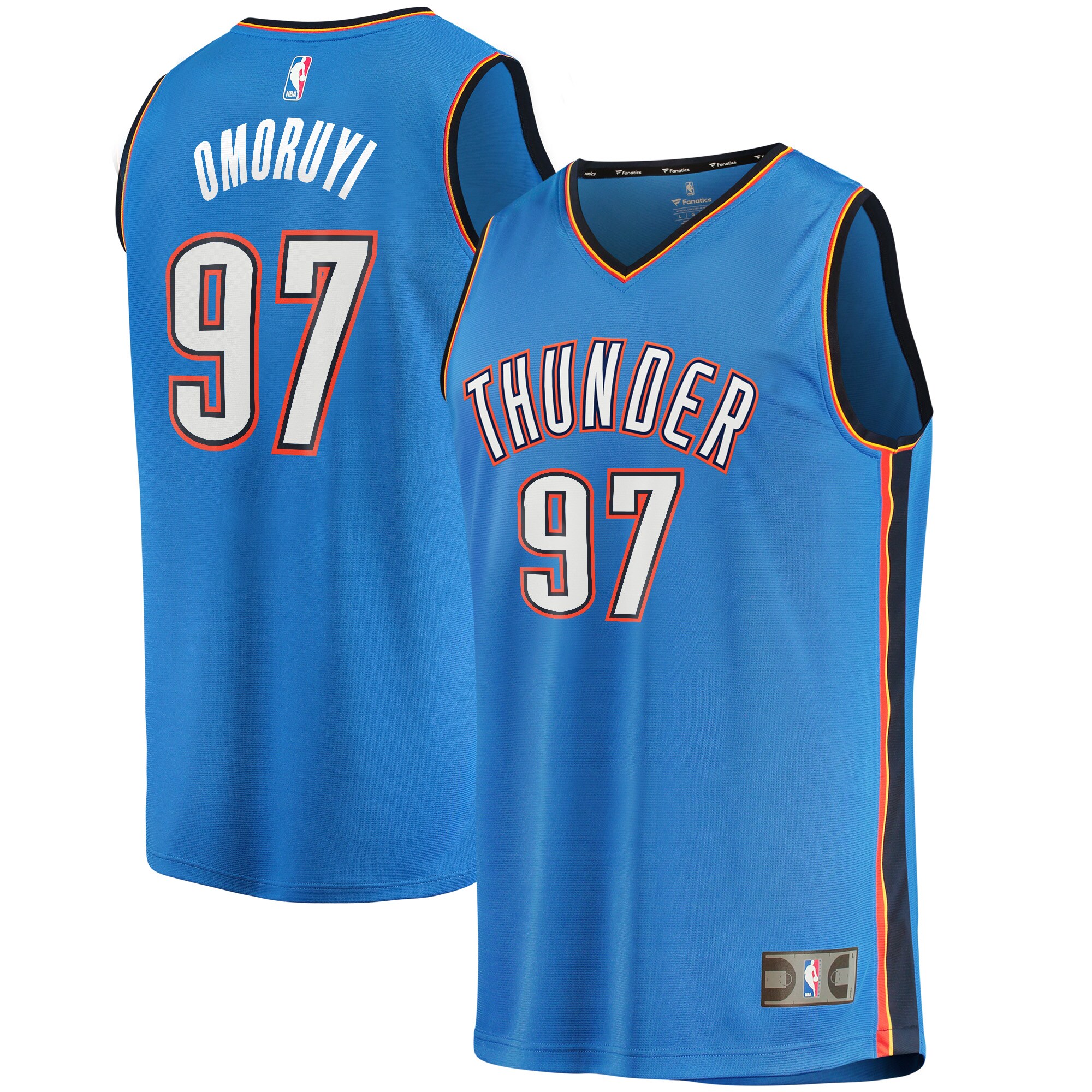 Amazing Eugene Omoruyi OKC Thunder Youth Jersey #97 - 2024 Fanatics Edition