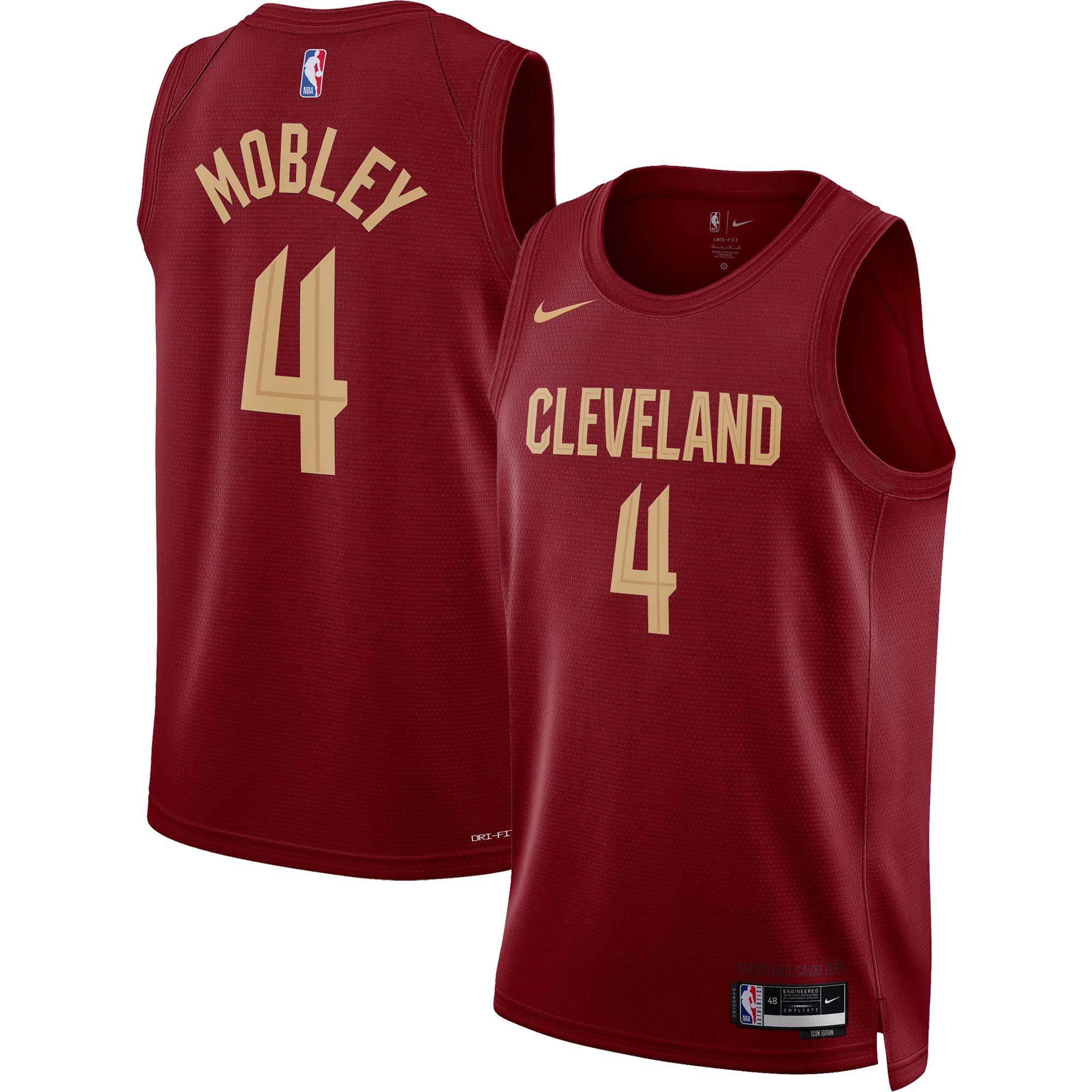 Nike Evan Mobley Swingman Jersey Burgundy: Premium Icon Edition #4 for Top Fans