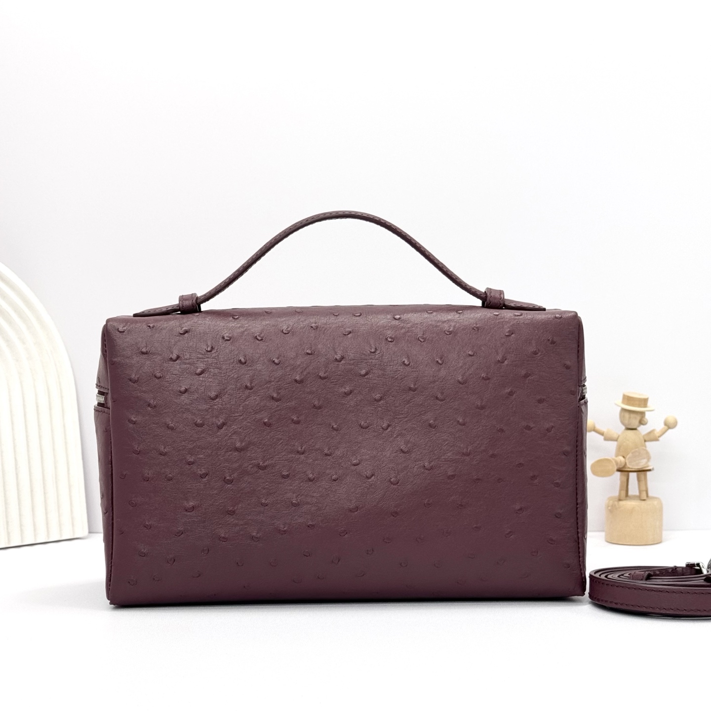 Extra pocket exotic leathers handbag Loro Piana Burgundy in Exotic leathers - 53797855