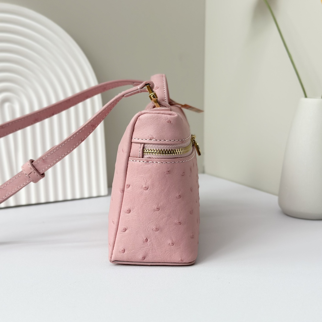 Extra pocket leather handbag Loro Piana pink in Leather