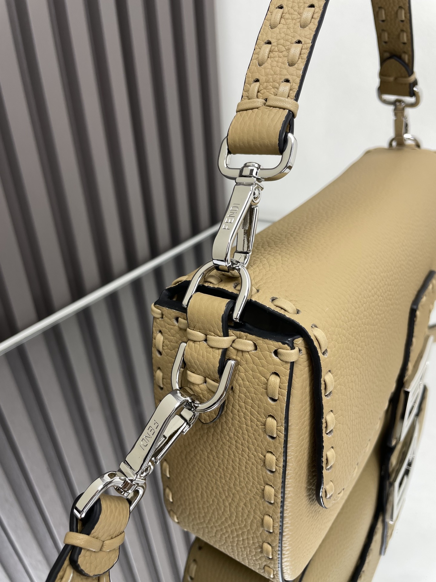 FENDI Baguette Cuoio Romano leather Beige