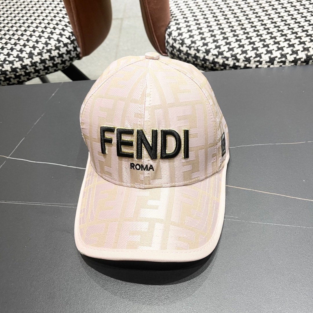 roma Fendi Beige FF Logo Baseball Cap - Fendi Beige FF Logo Baseball