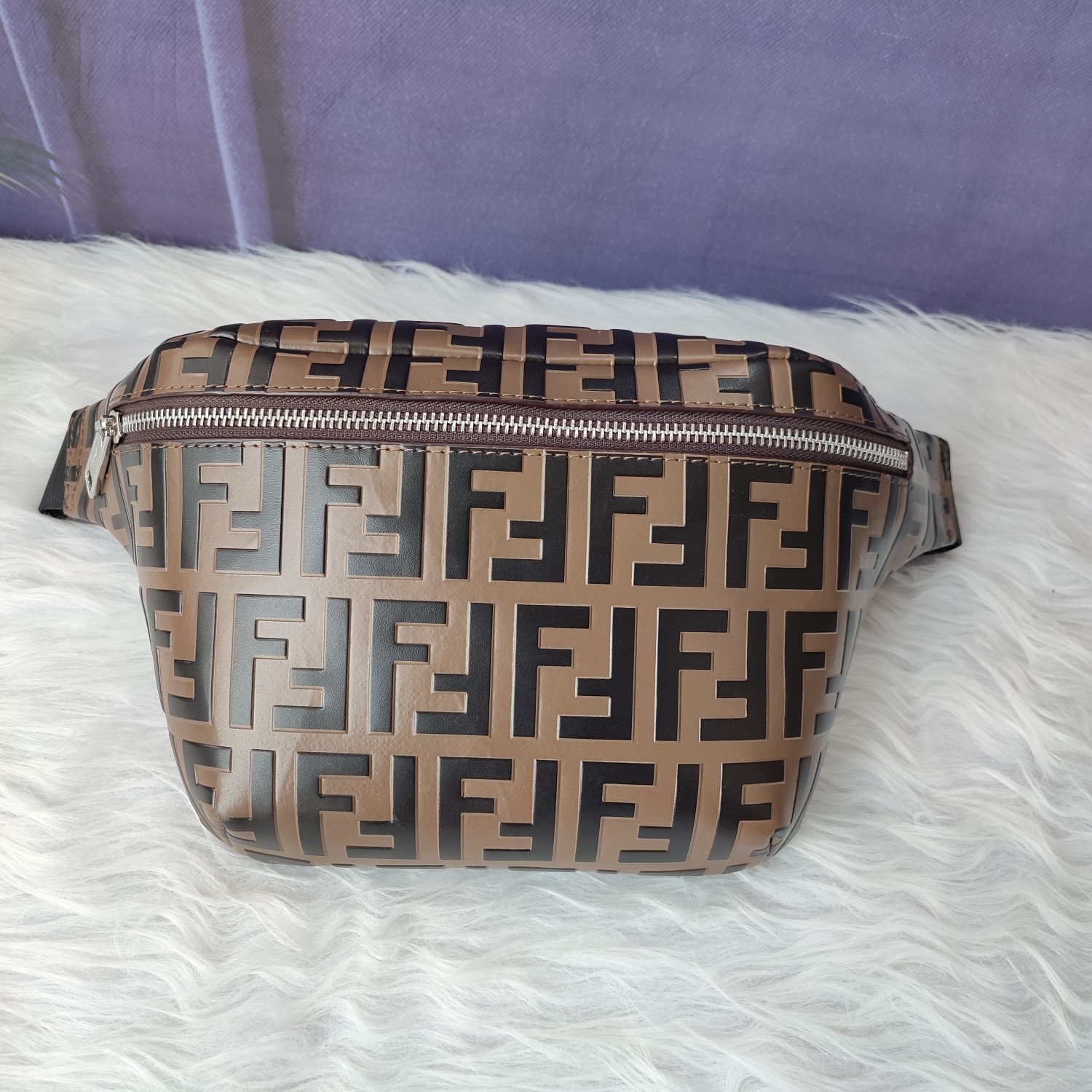 Fendi Belt Bag Brown FF Fabric 'Brown'