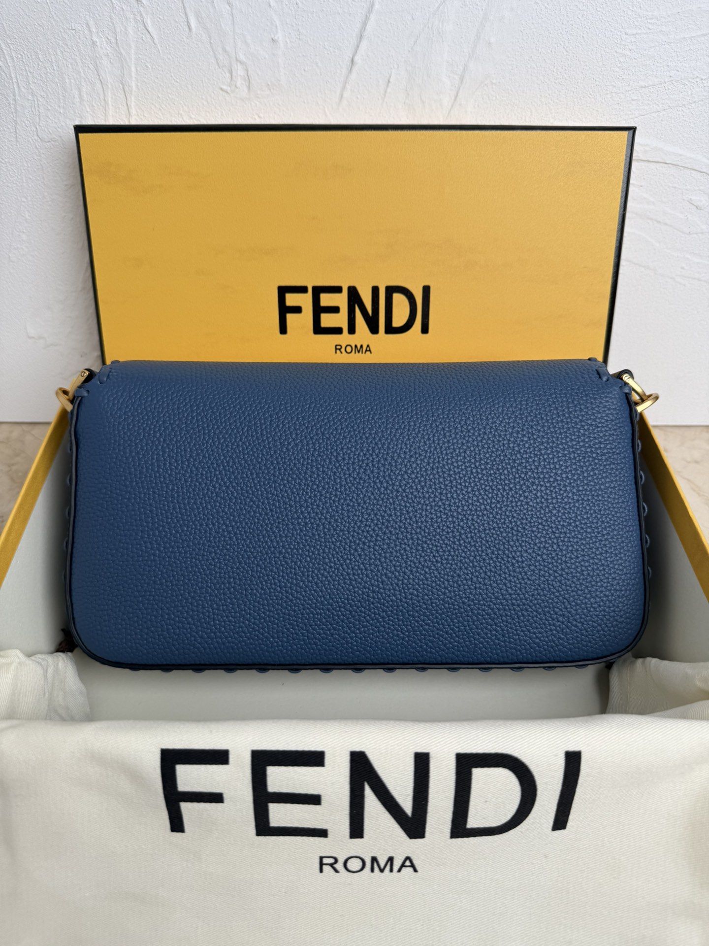 Fendi Blue Selleria Baguette | Consign of the Times