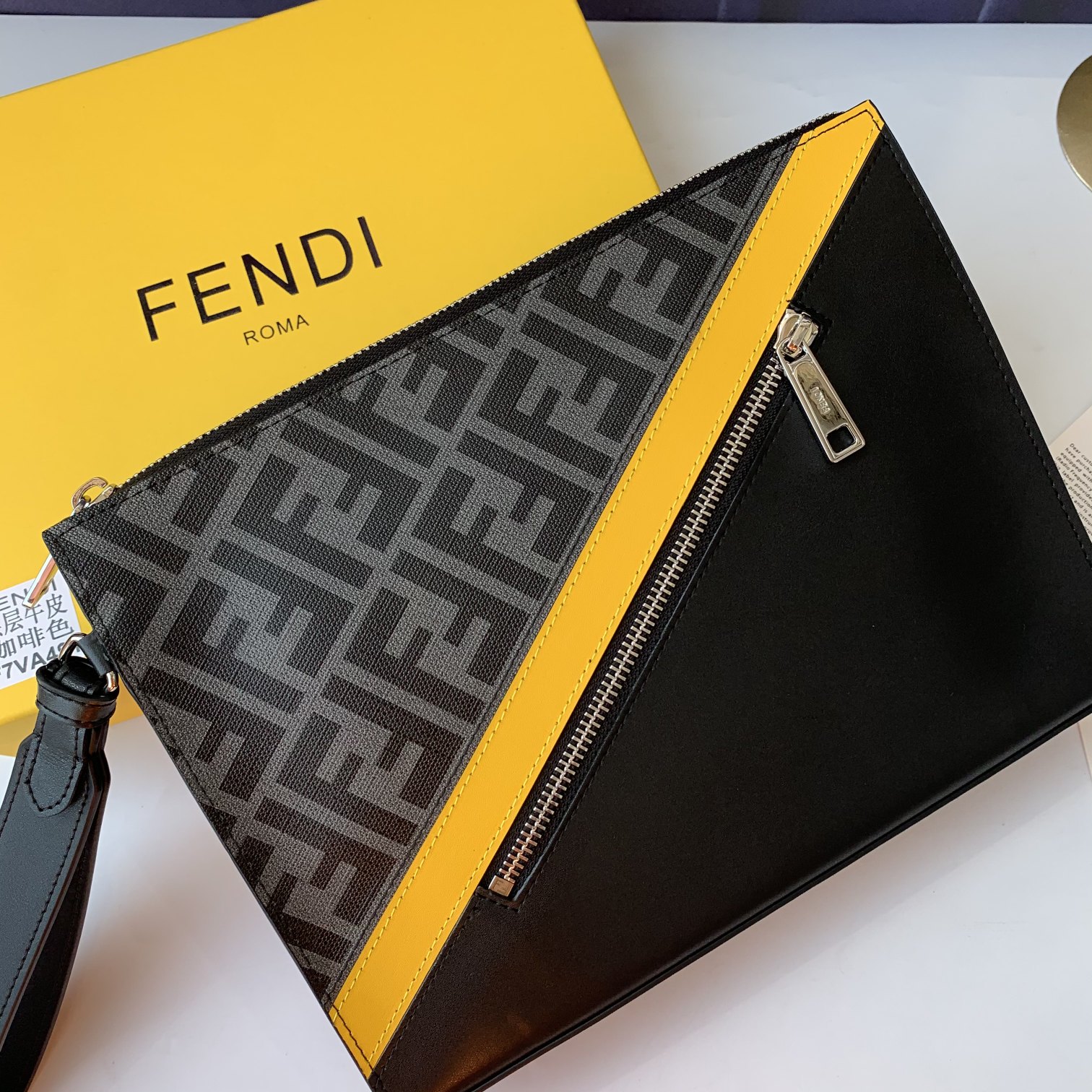 Fendi Diagonal Flat 'Black' 7N0110-A9XS-F0R2A bag