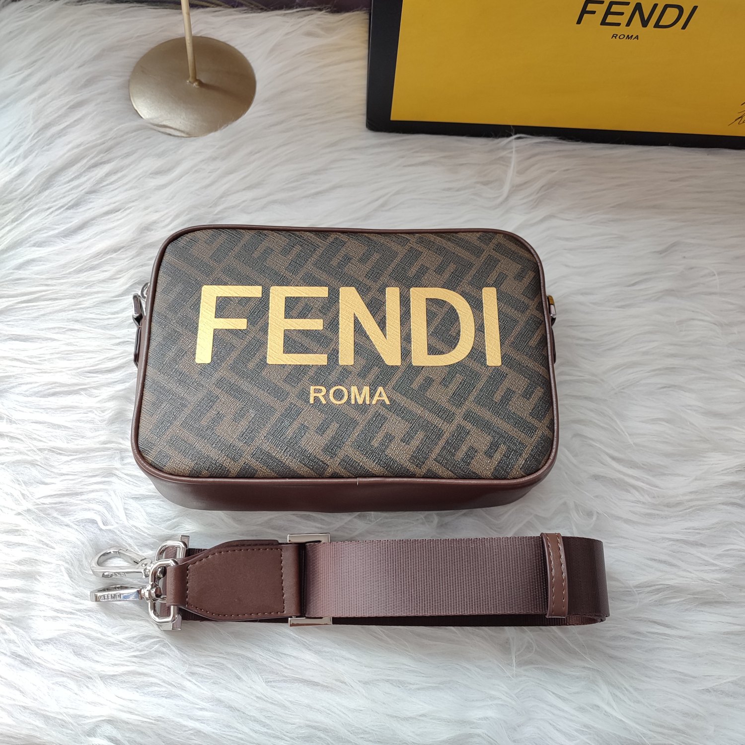 Fendi FENDI Bag for Women and Men, Zucca Shoulder Bag,