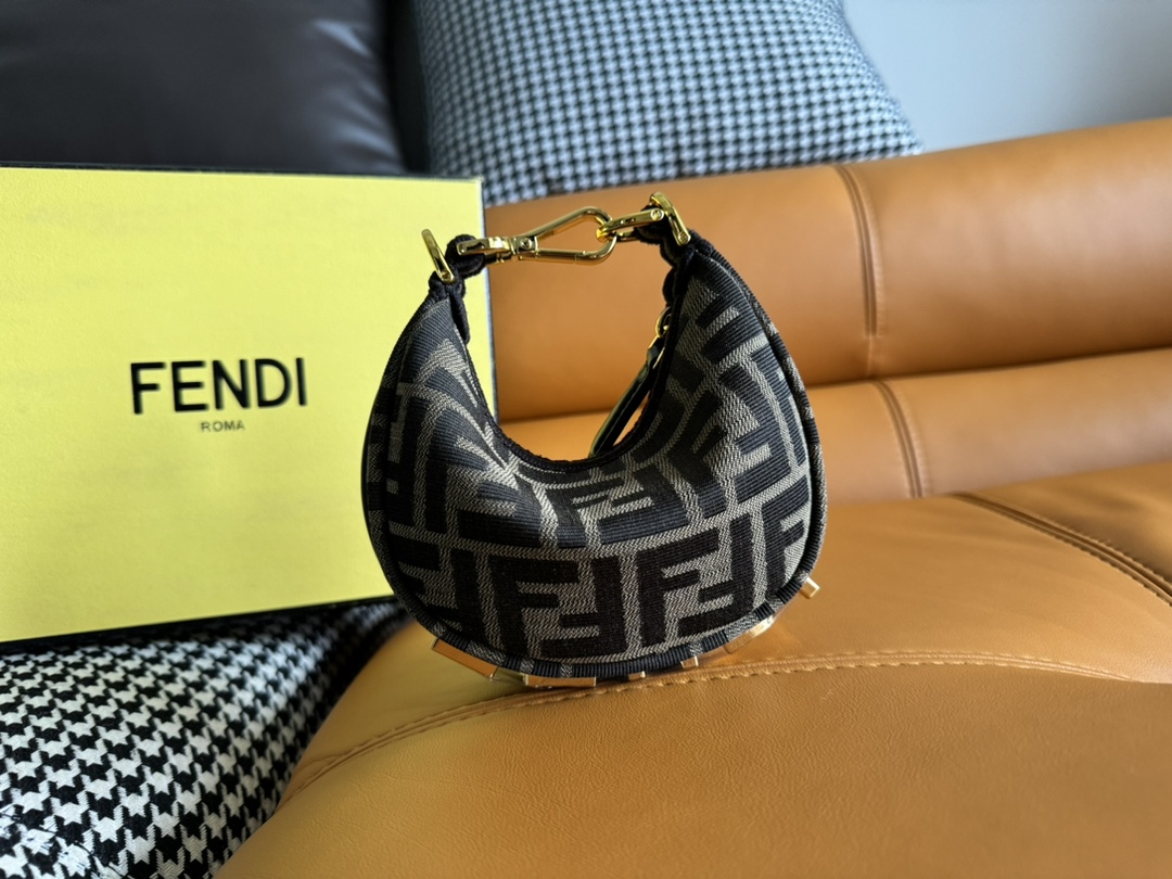 Fendi Fendigraphy FF Jacquard Mini Shoulder Bag