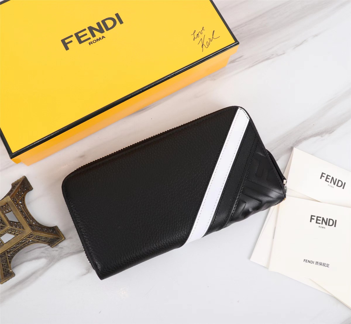 Fendi FF Diagonal Continental Wallet