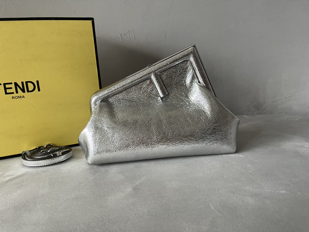Fendi First Women's Silver Elegant Fashion Shoulder Bag