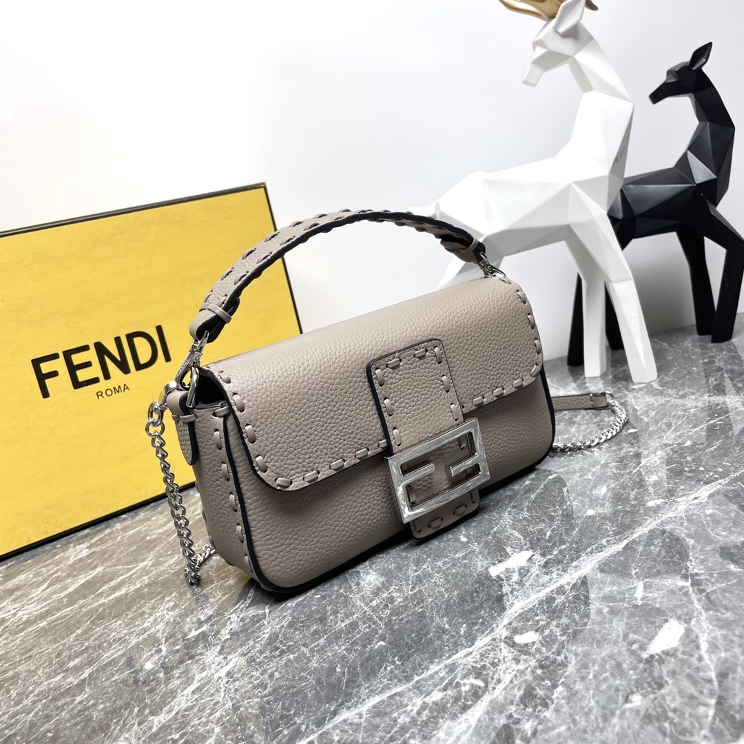 Fendi Leather Baguette Mini 2024 - Neutrals Crossbody