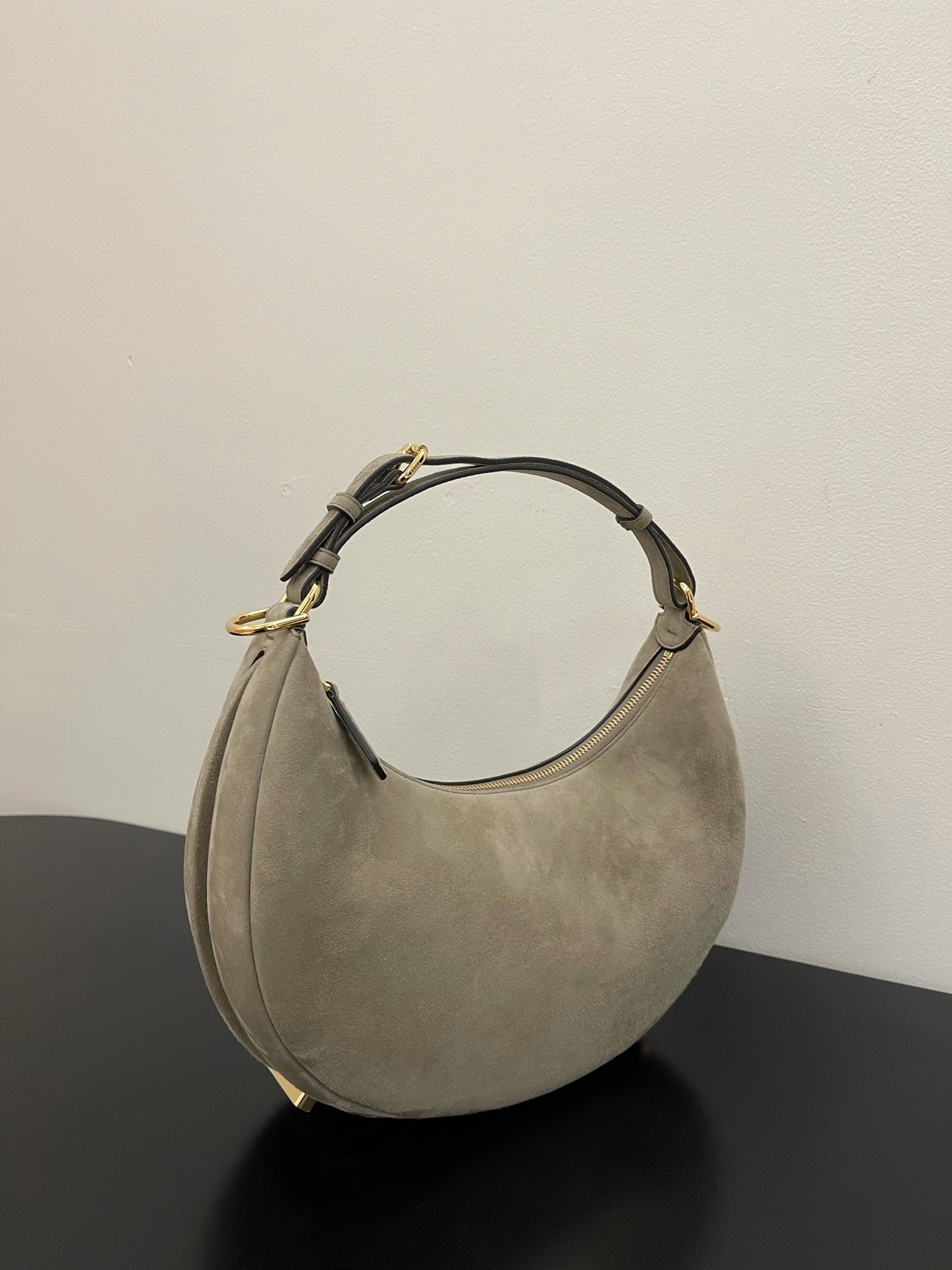 Fendi Light Gray Fendigraphy Hobo Small Bag