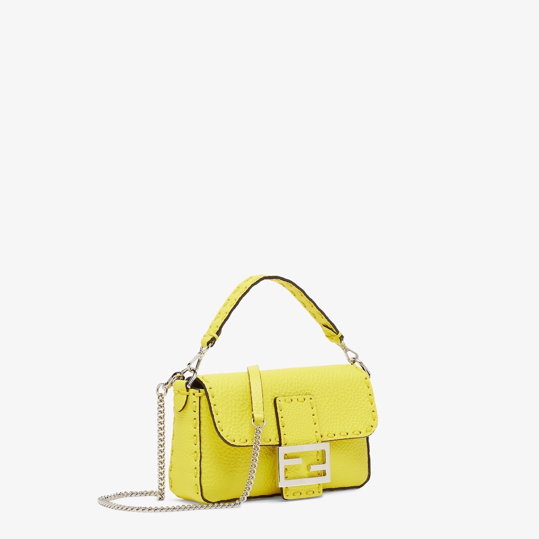 FENDI Mini Baguette Tote Bag | Yellow