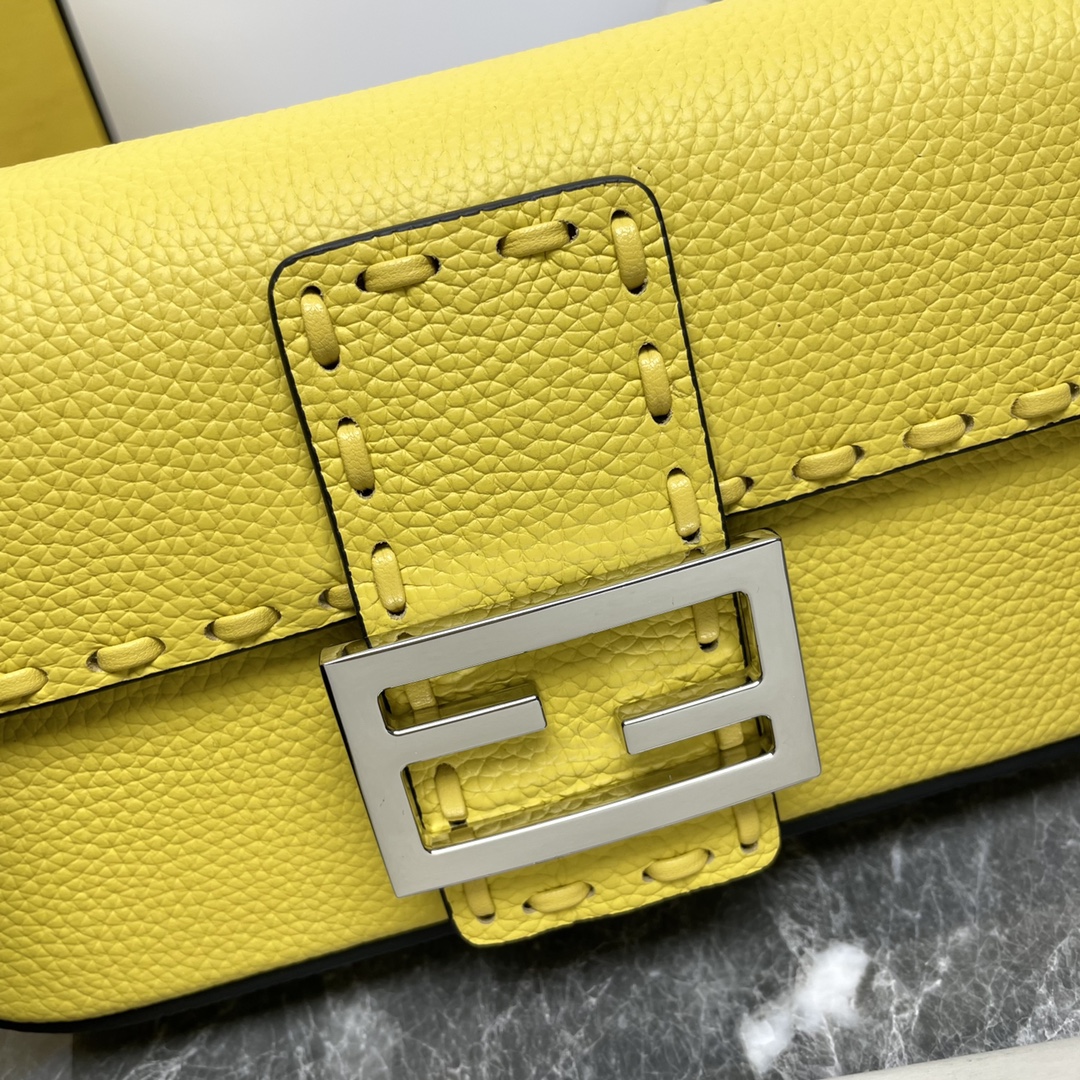 FENDI Mini Baguette Tote Bag | Yellow