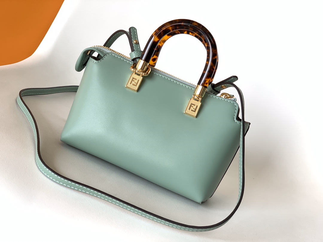 Fendi Mint Green Leather Mini By The Way Satchel Fendi