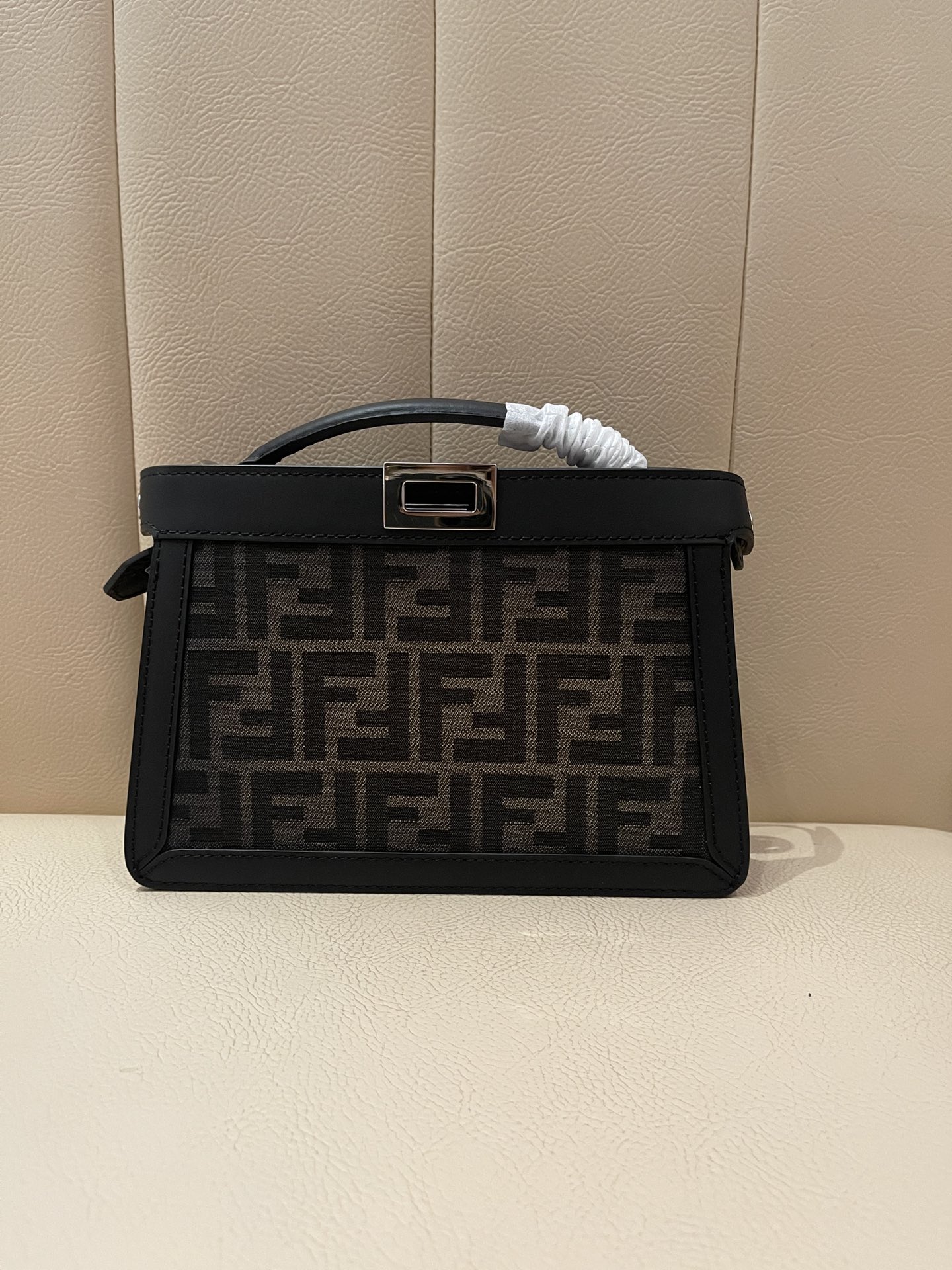 Fendi Peekaboo ISeeU XCross Fabric Brown | Fendi
