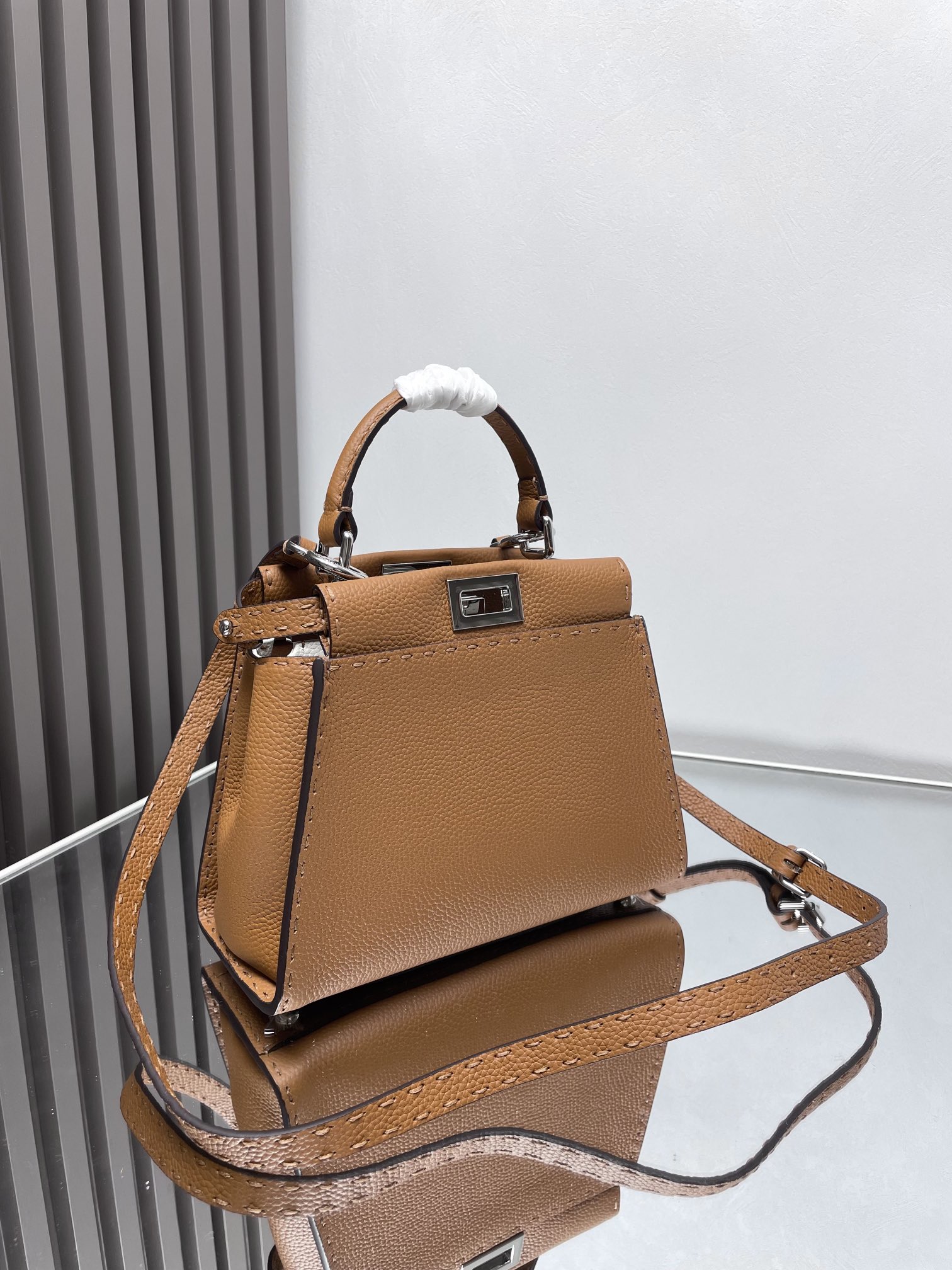Fendi Peekaboo Mini Leather Brown | Fendi