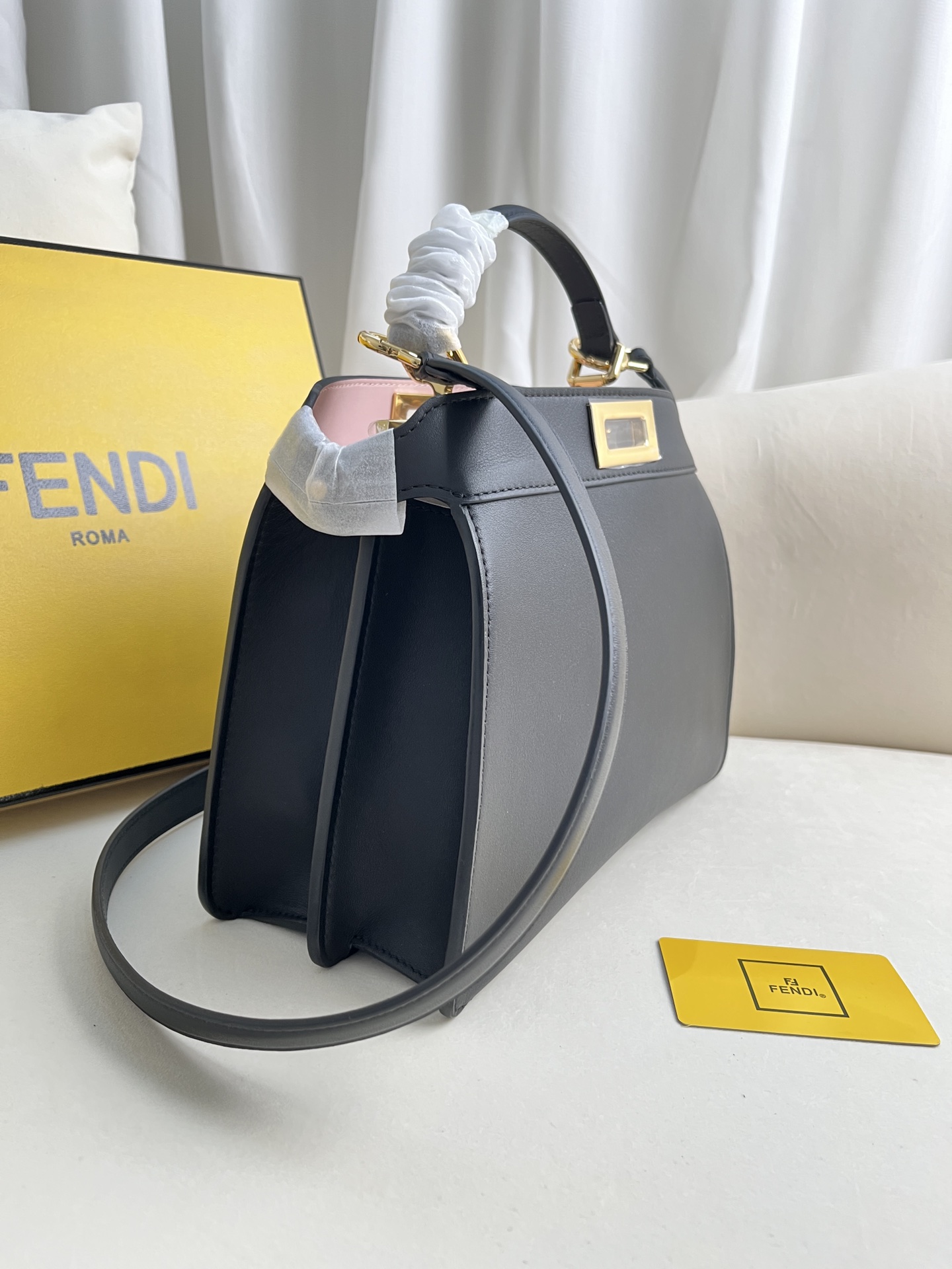 Fendi Peekaboo Mini Leather Brown | Fendi